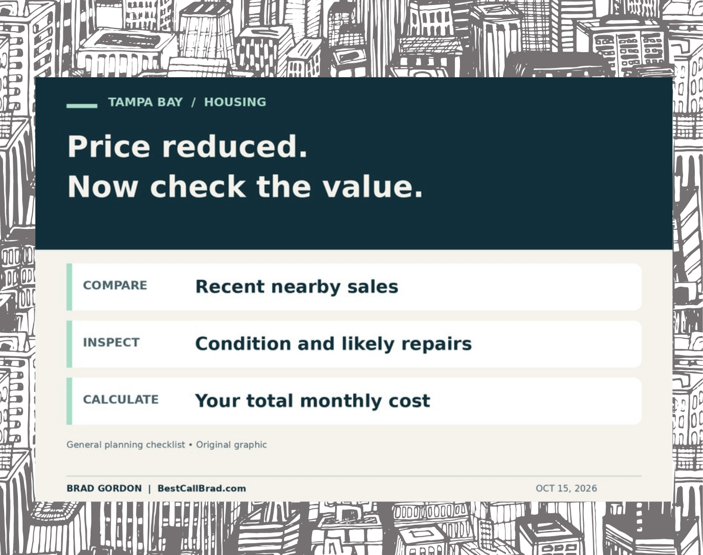 A Tampa Bay Price Reduction Is Worth a Look. Here Is What to Check Next