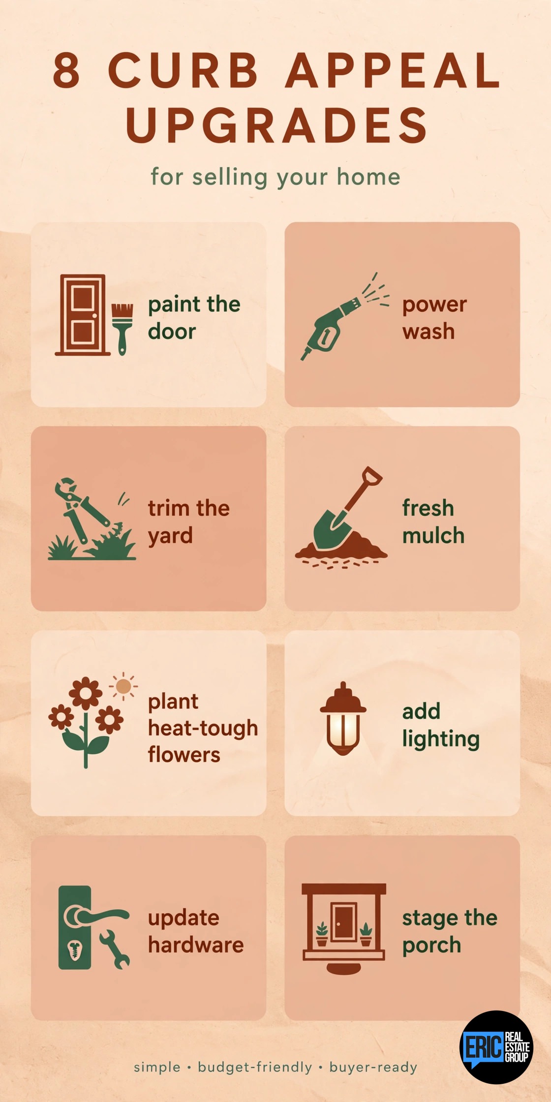 Infographic: 8 curb appeal upgrades that help sell your house in McAllen faster