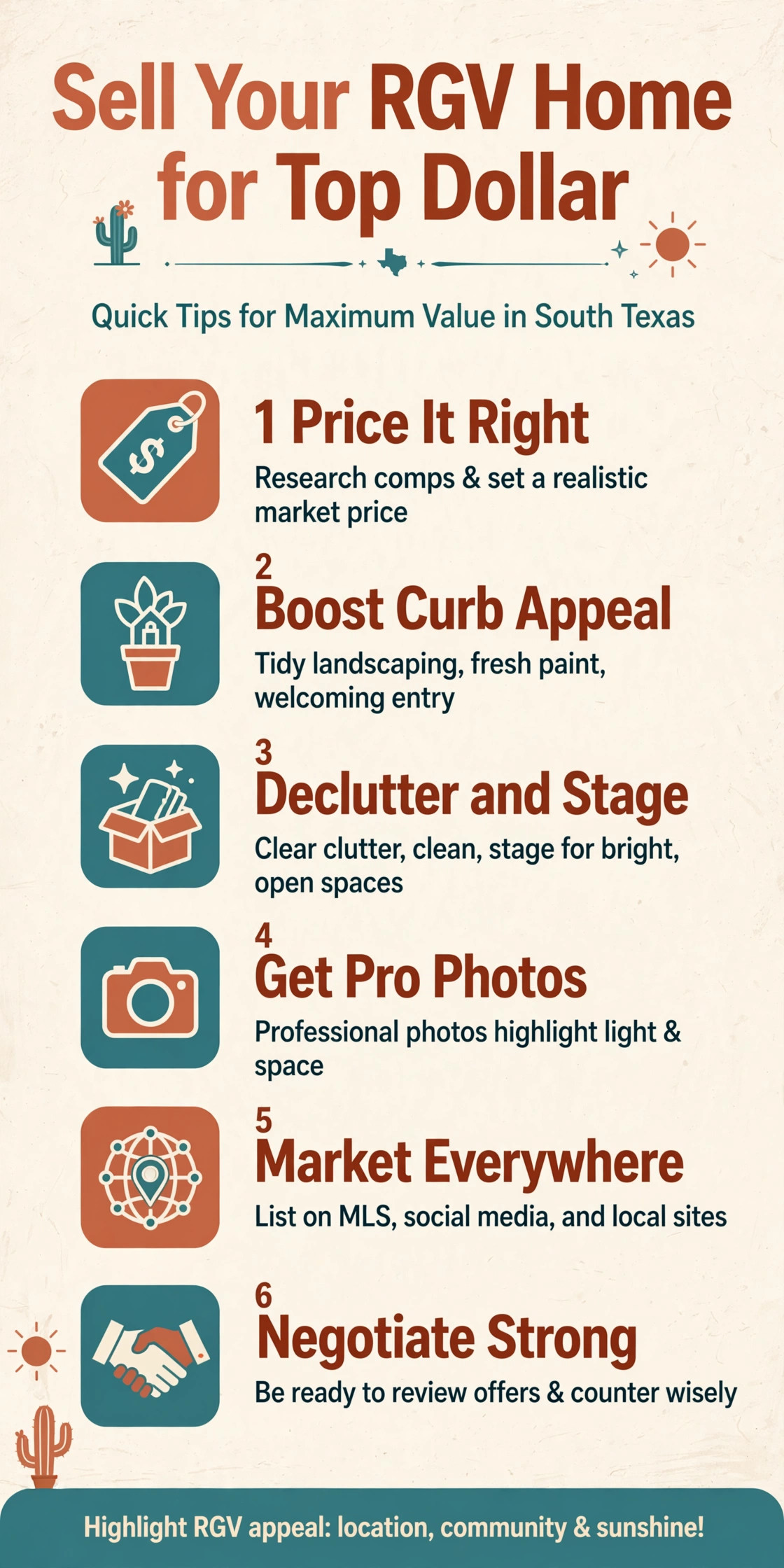 7 tips to sell your RGV home for top dollar infographic