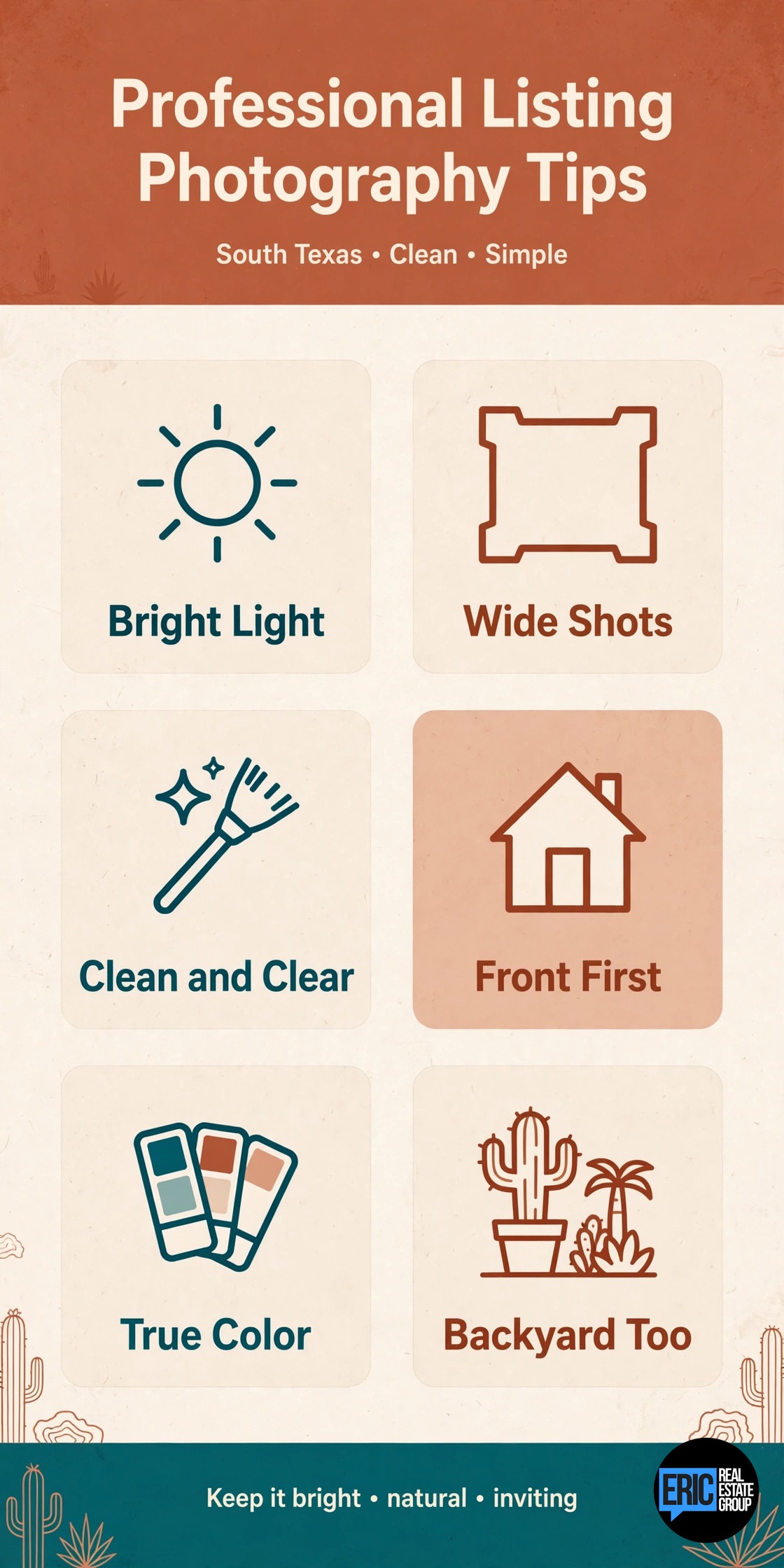 Professional Listing Photography Tips infographic
