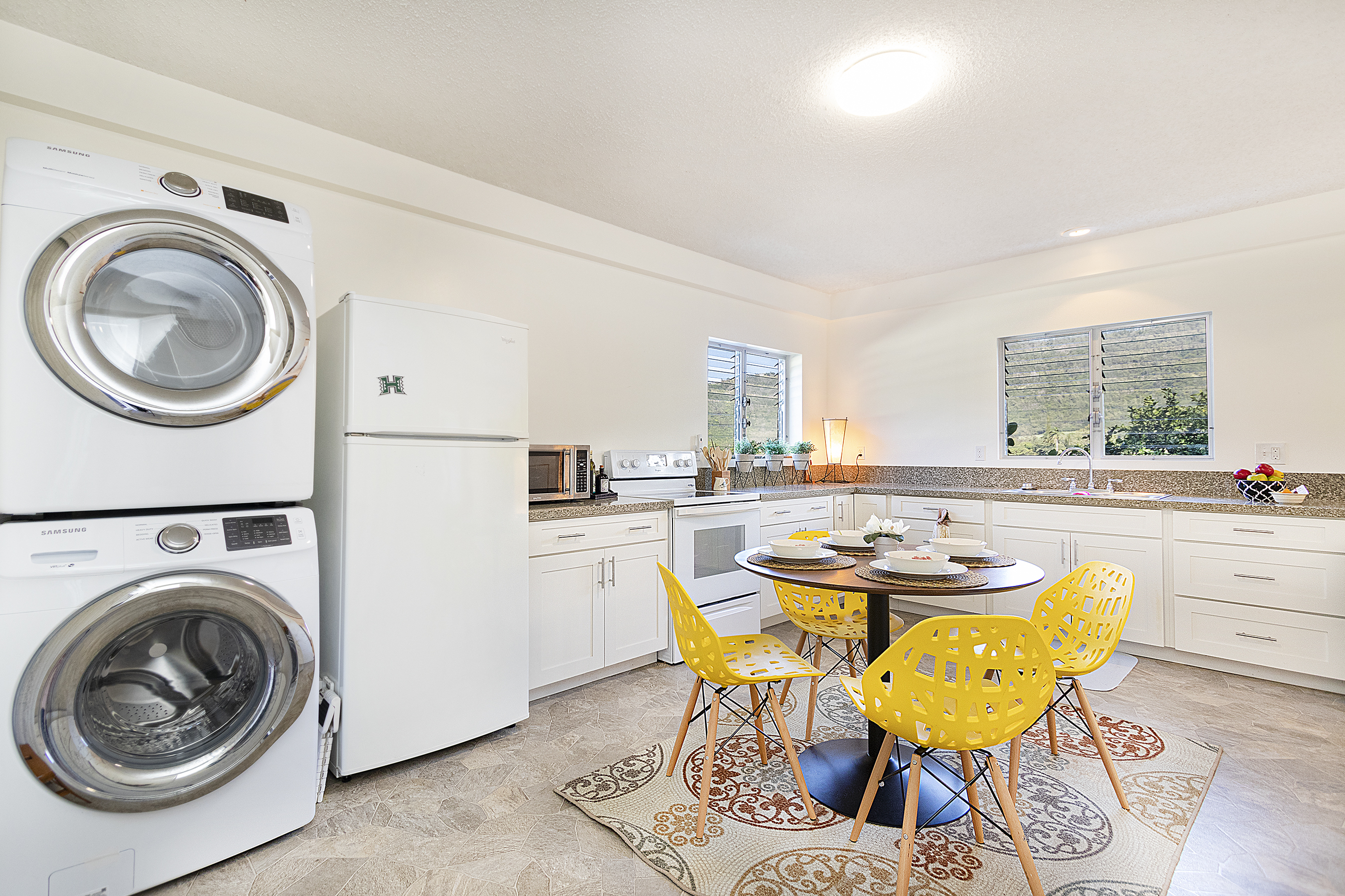 Downstairs Kitchen and Laundry Area at 380 Puiwa Road, Honolulu, HI 96817