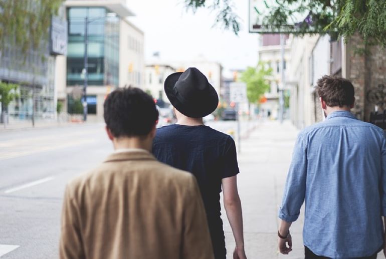 People walking in the street