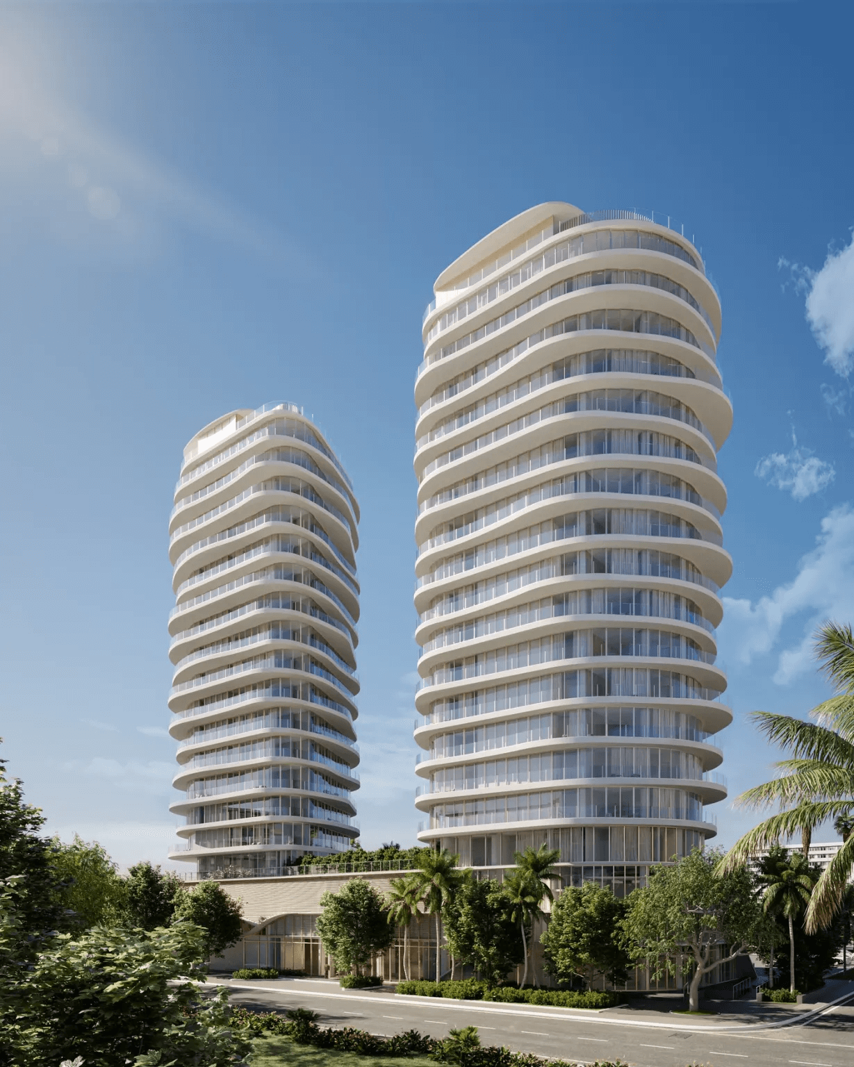 Armani/Casa Residences Pompano Beach tower exterior rendering