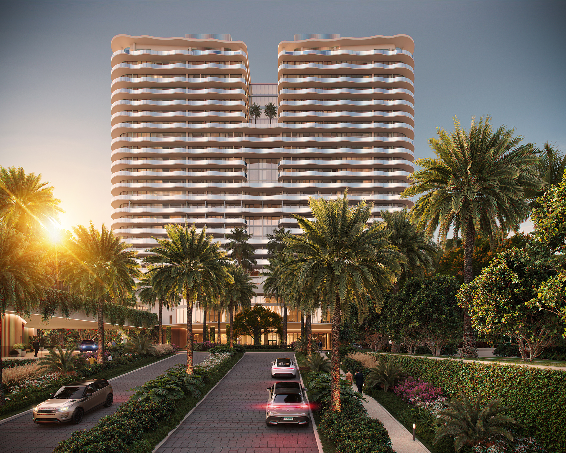 St. Regis Residences Bahia Mar - central arrival driveway