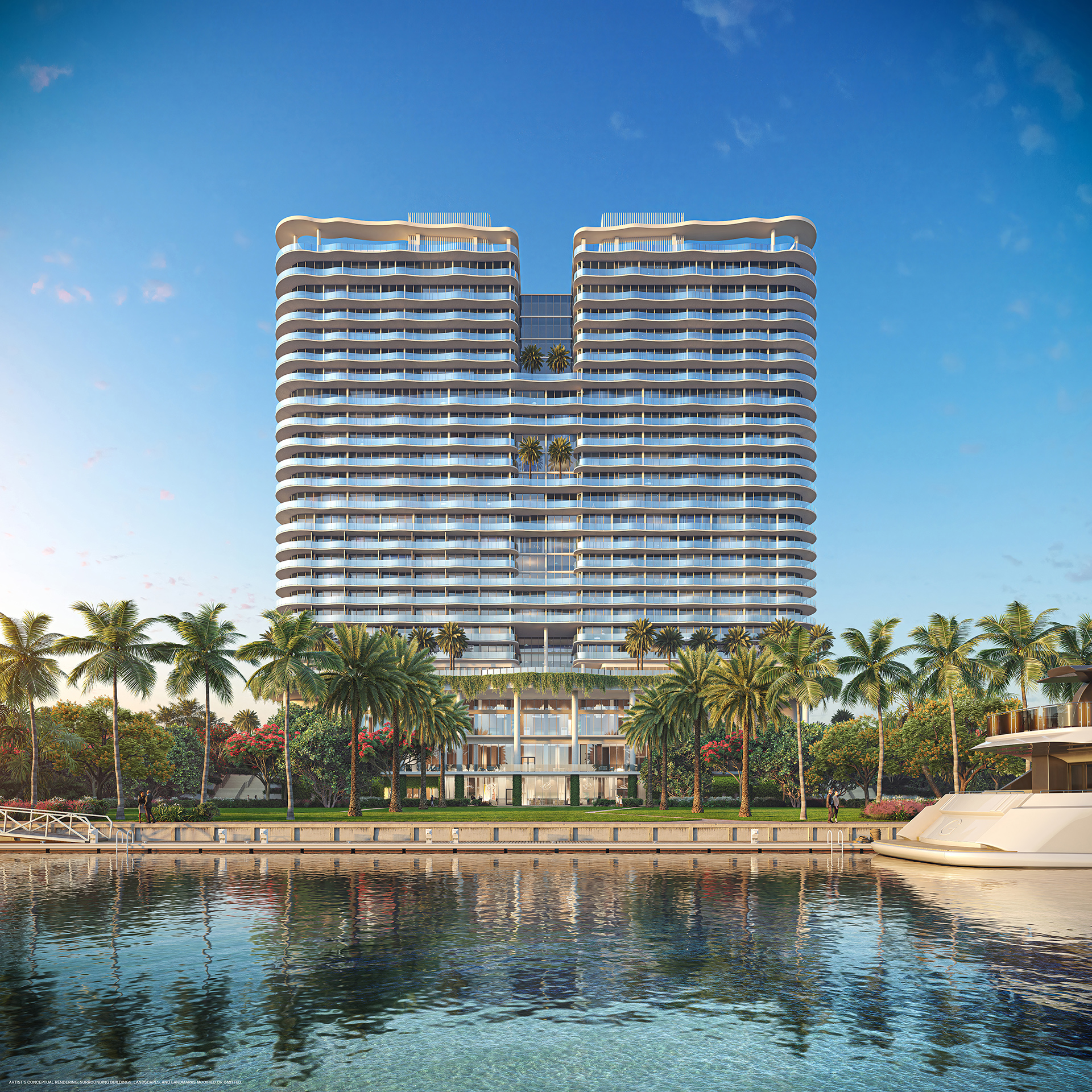 St. Regis Residences Bahia Mar - hotel tower exterior, west view