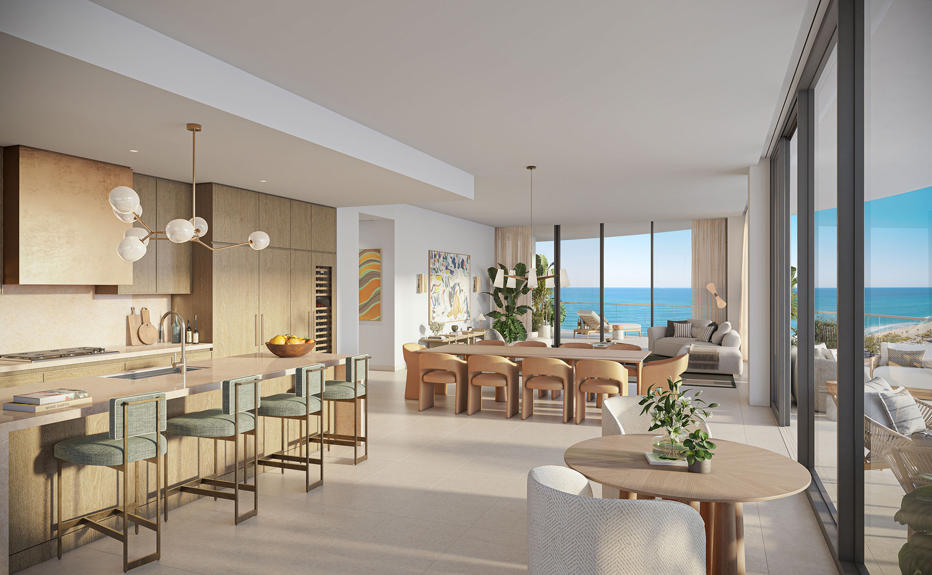 St. Regis Residences Bahia Mar - kitchen and living area