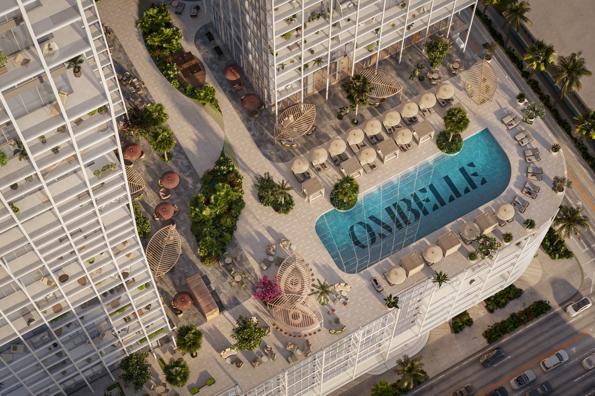 Ombelle Sky Deck pool rendering