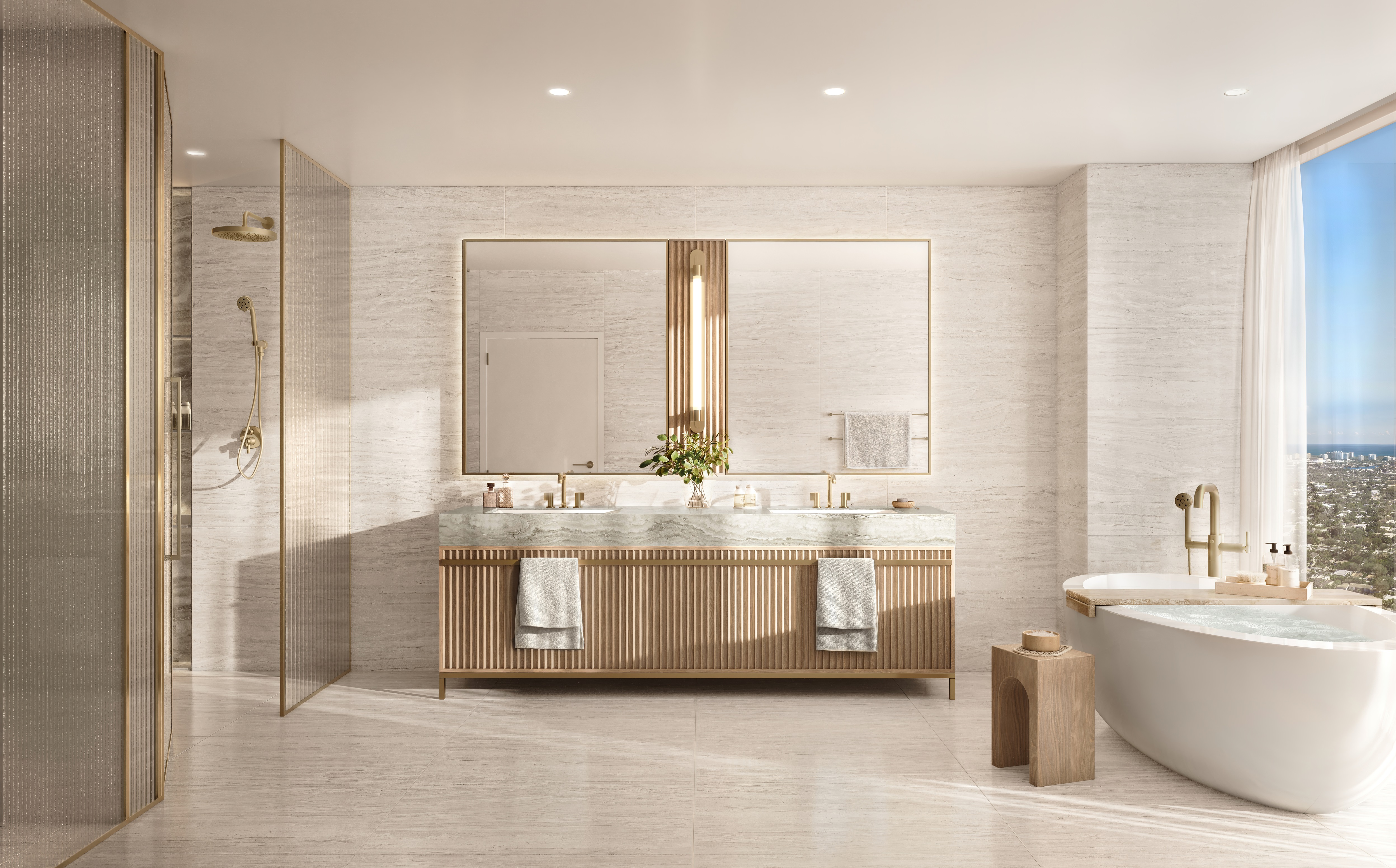Ombelle primary bathroom rendering