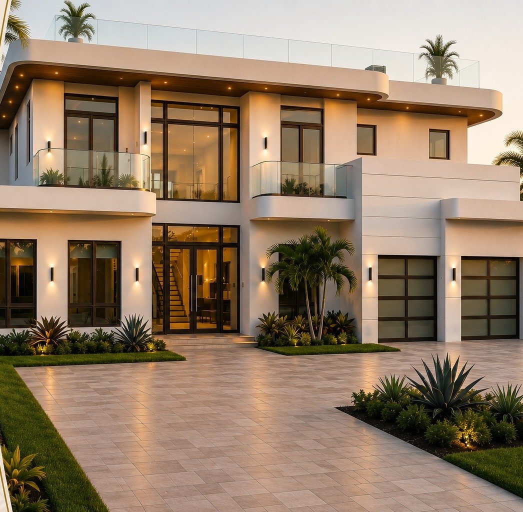 Glass House on 27 front elevation, 2808 NE 27th St Fort Lauderdale