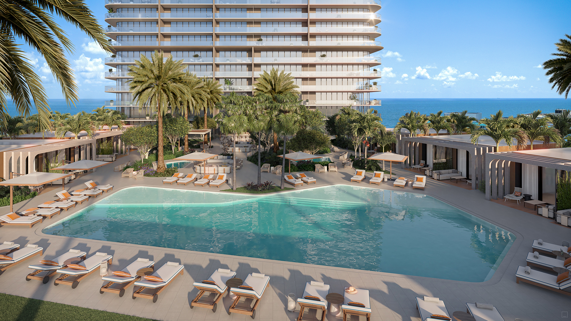 Icon Beach Waterfront Residences main pool deck