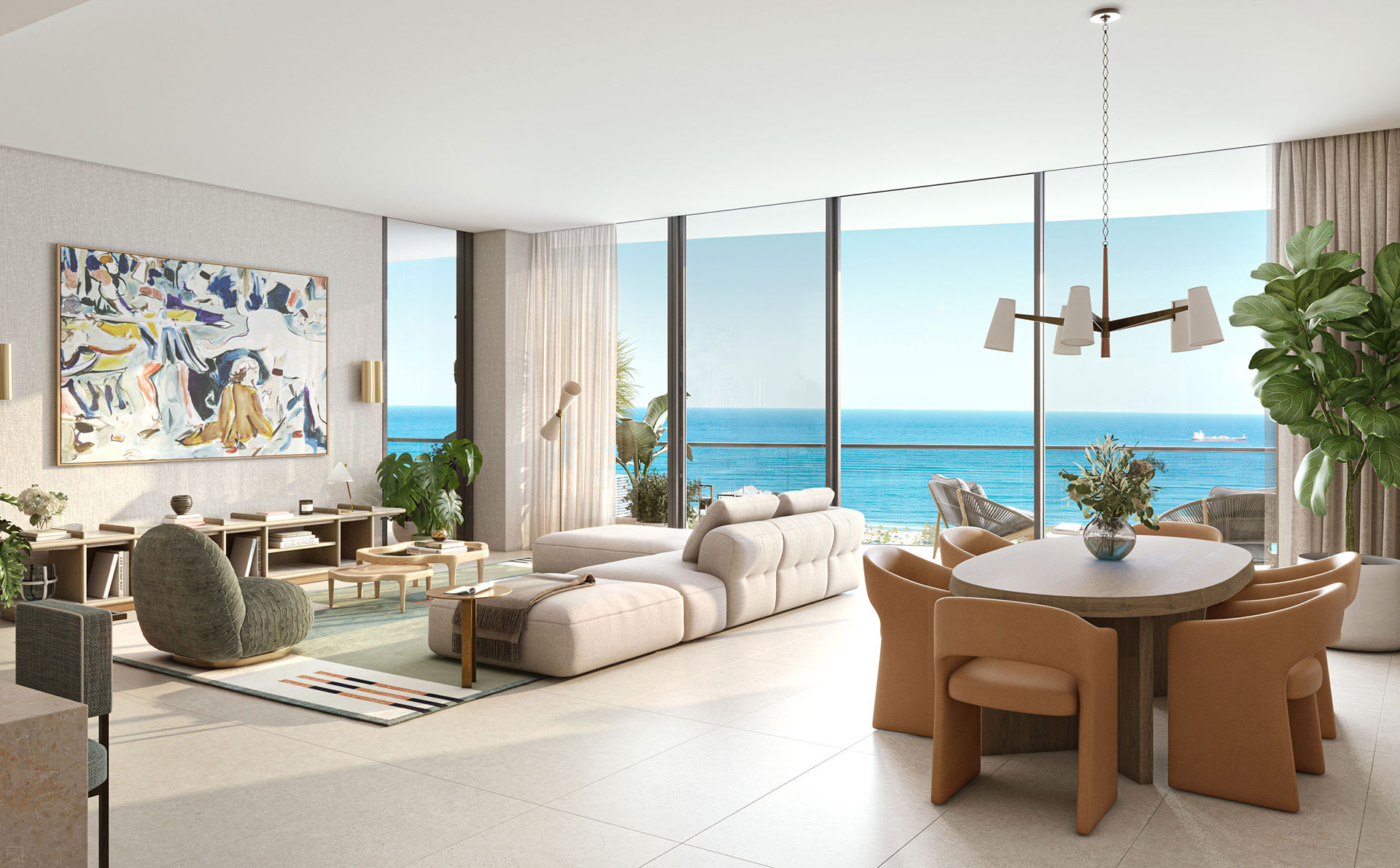 St. Regis Residences Bahia Mar - oceanfront living and dining