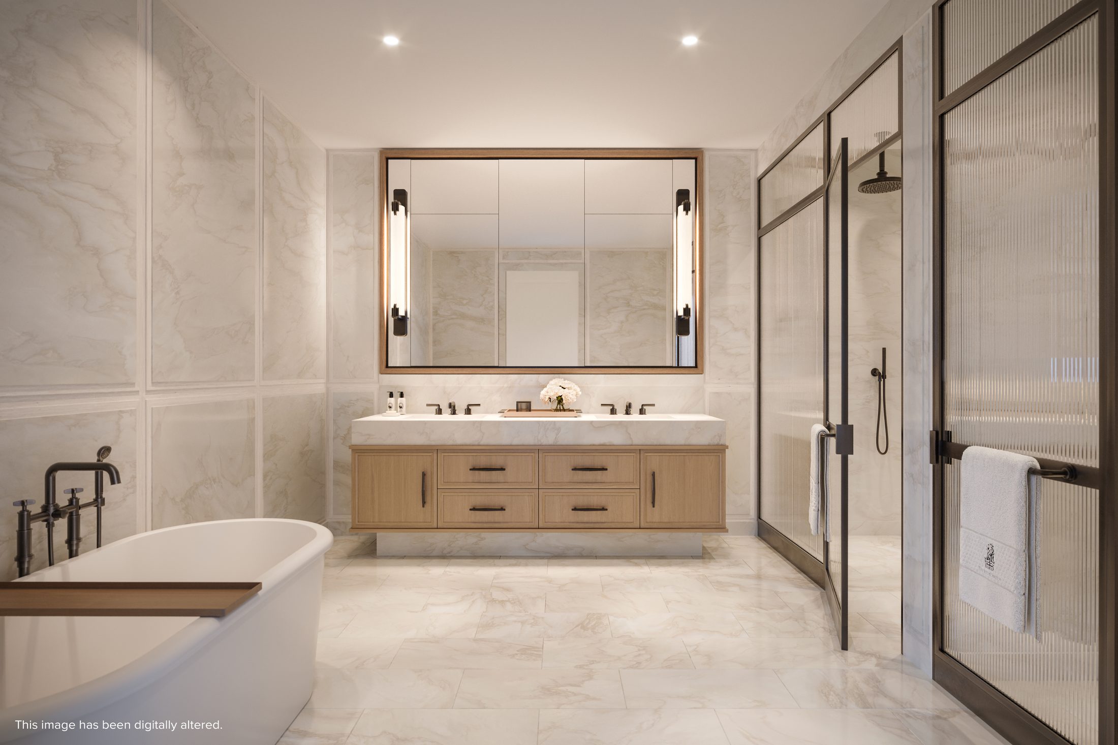 Primary bath at The Ritz-Carlton Residences, Fort Lauderdale Beach