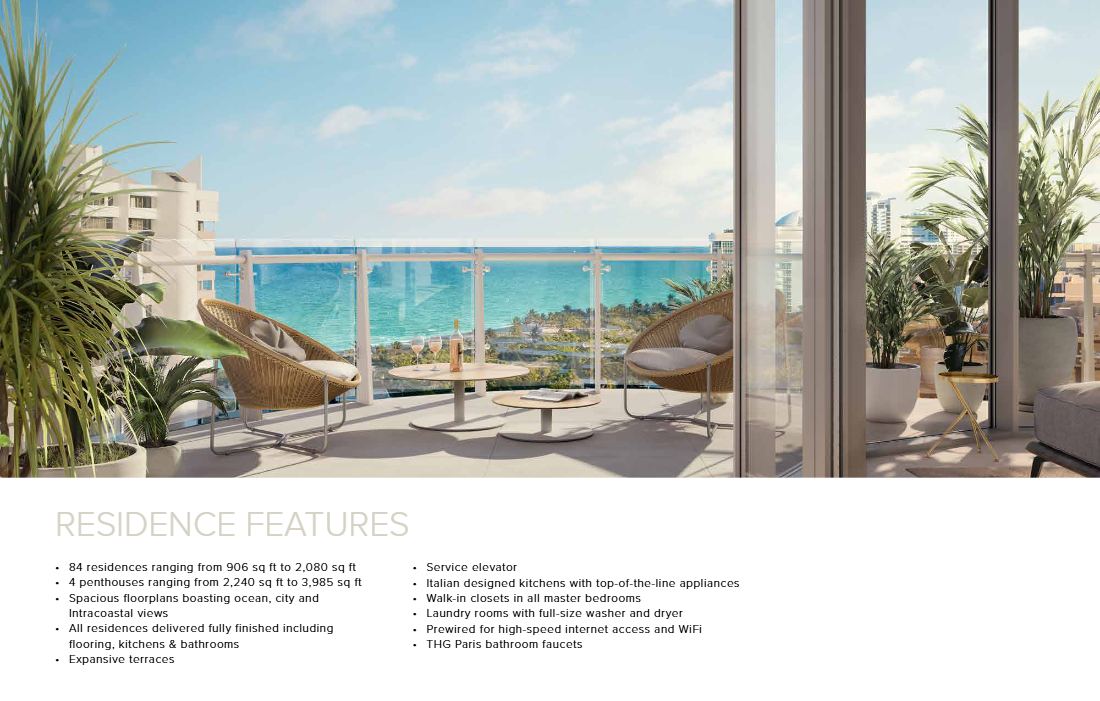 Ritz-Carlton Residences Pompano Beach - private ocean-view terrace
