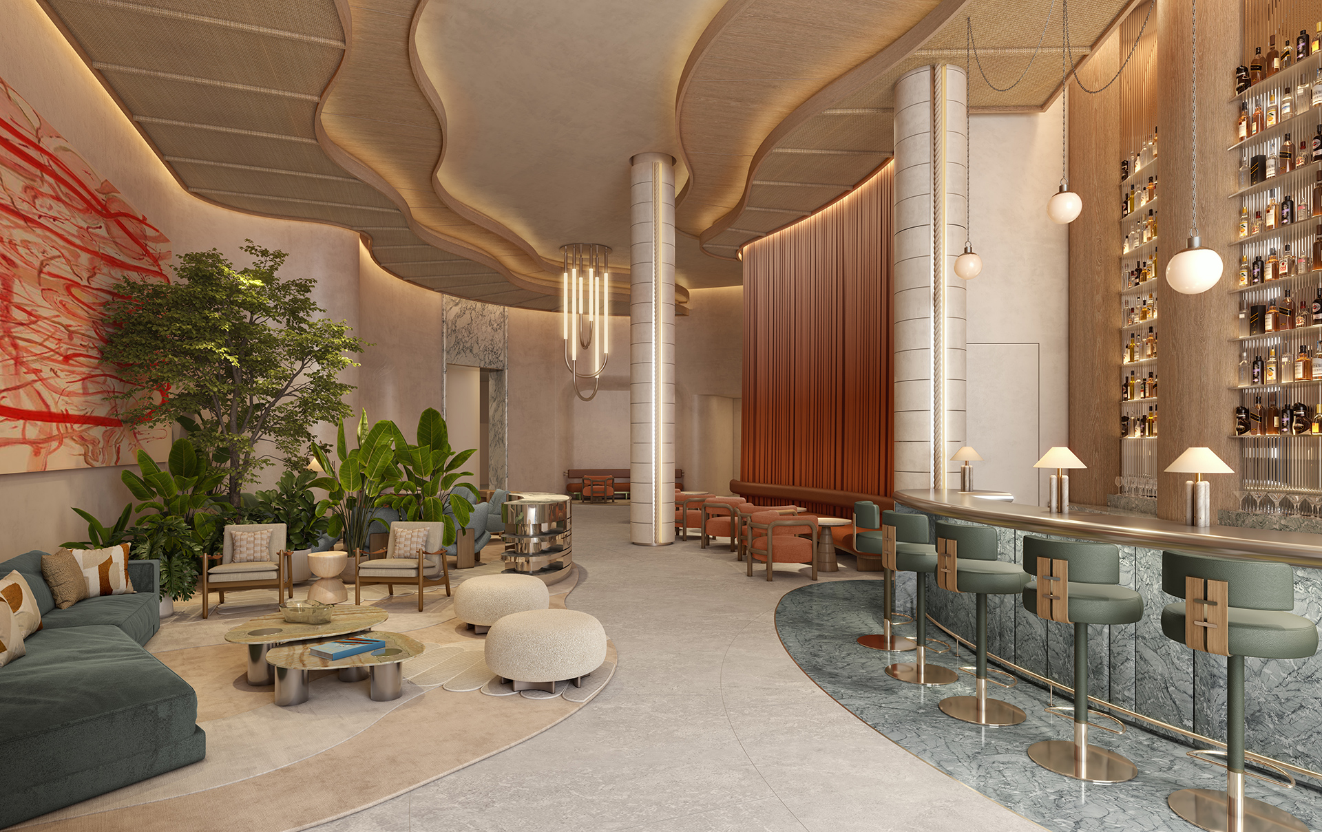 W Pompano Beach - hotel lobby living bar
