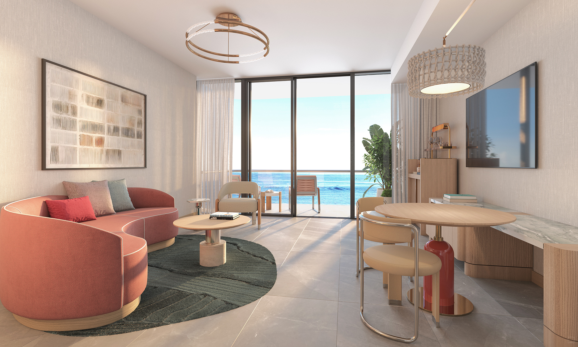 W Pompano Beach - one-bedroom suite living room
