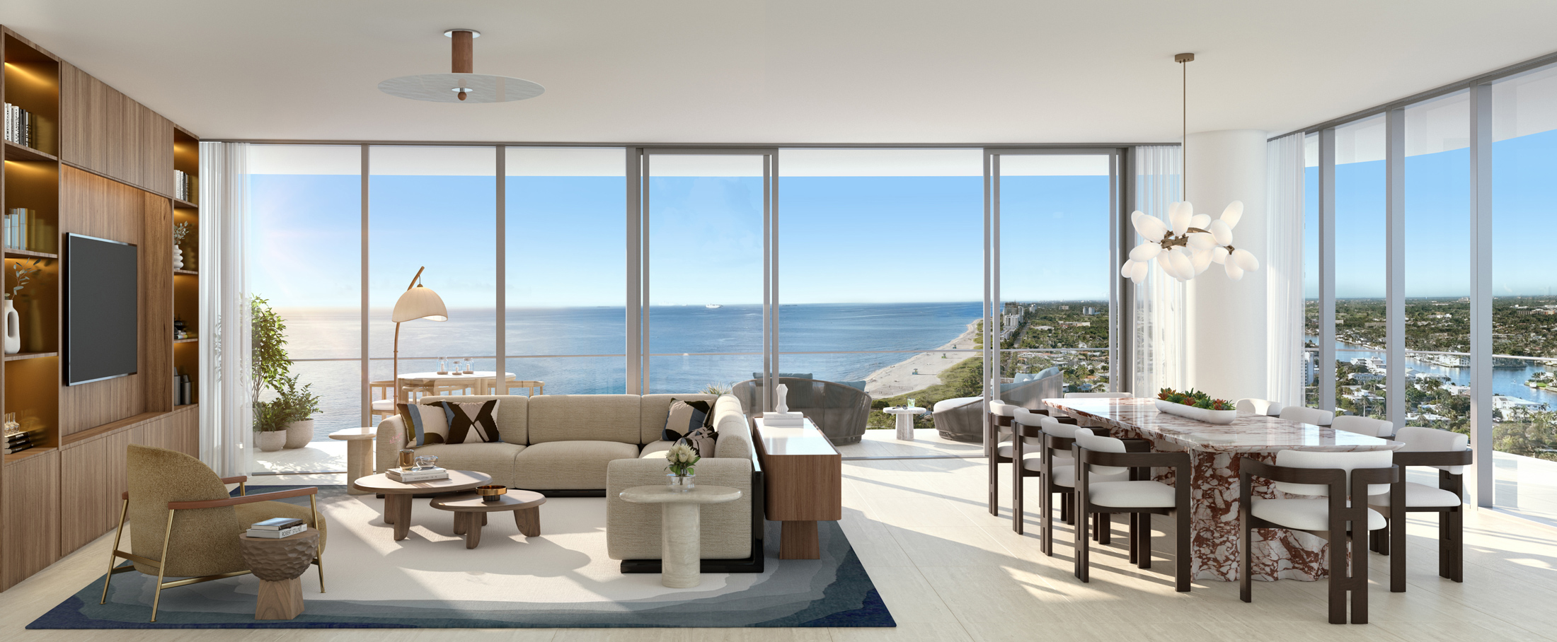 W Pompano Beach - private residence living room