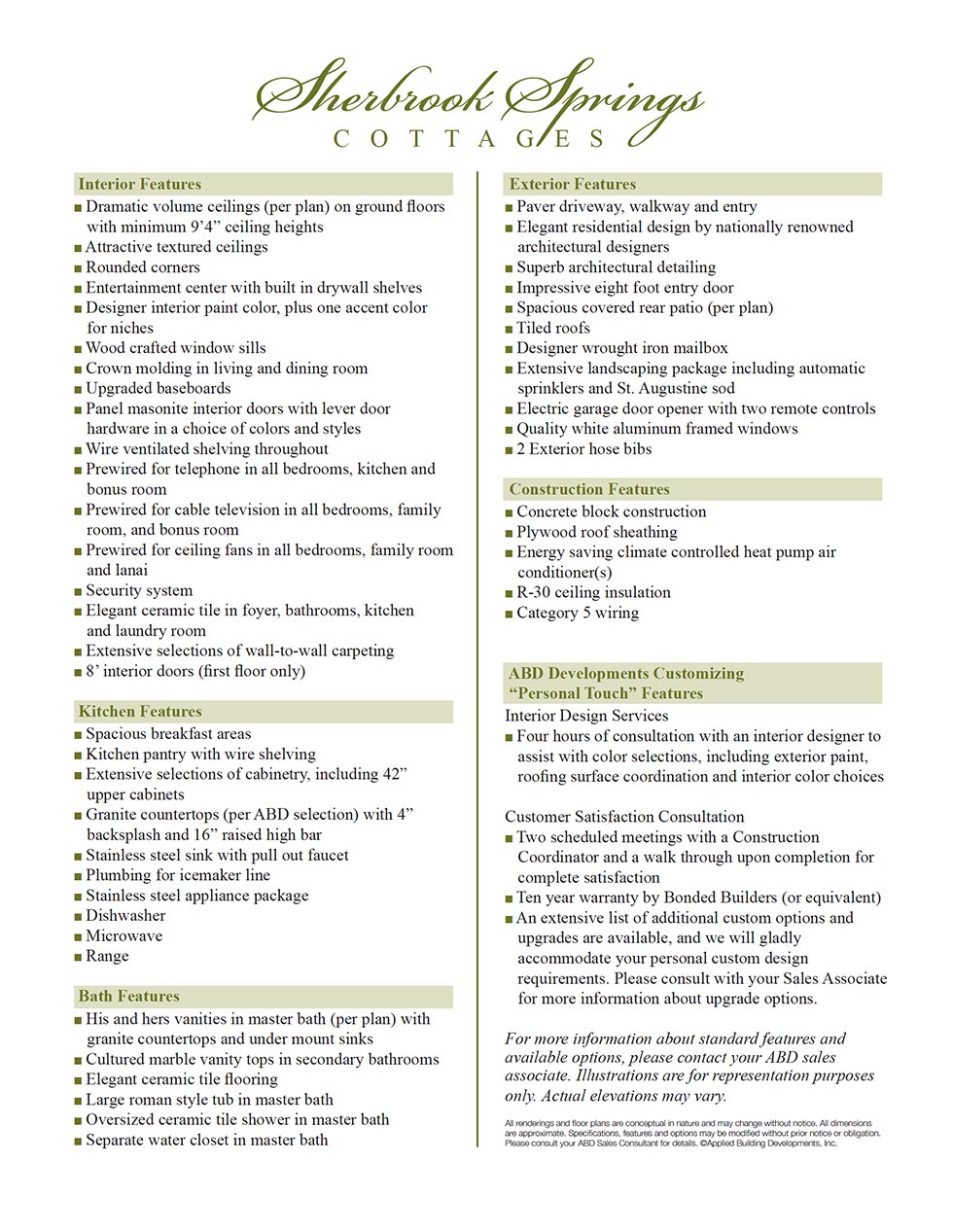 sherbrook springs amenities