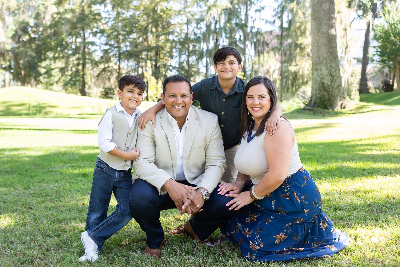 Christina Patel with her family in Gainesville