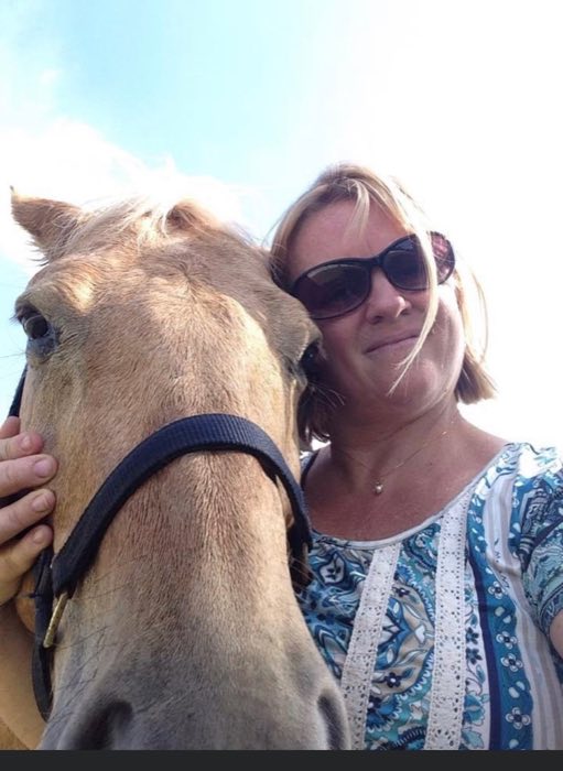 Jackie Mercier with her horse