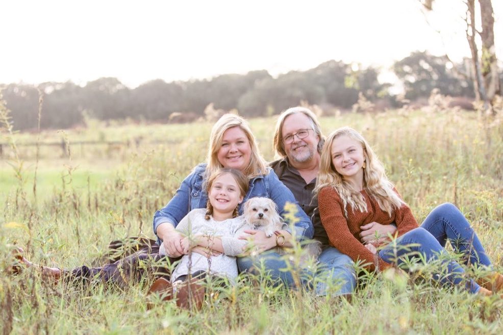 Skye Maze with her family in Gainesville