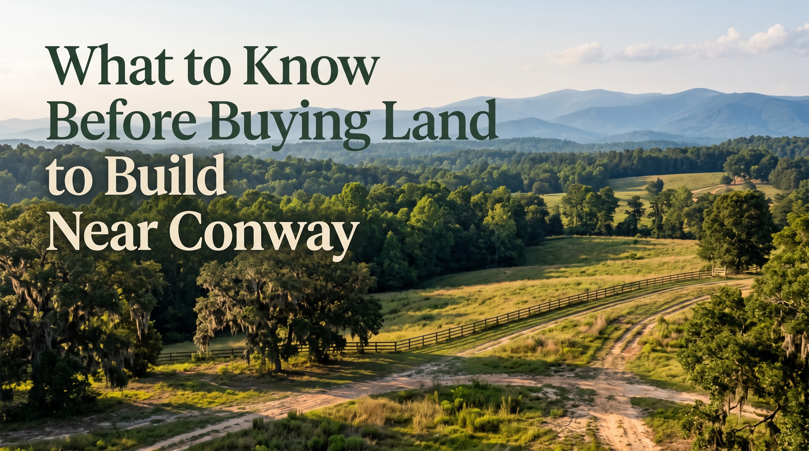 What to Know Before Buying Land to Build Near Conway  