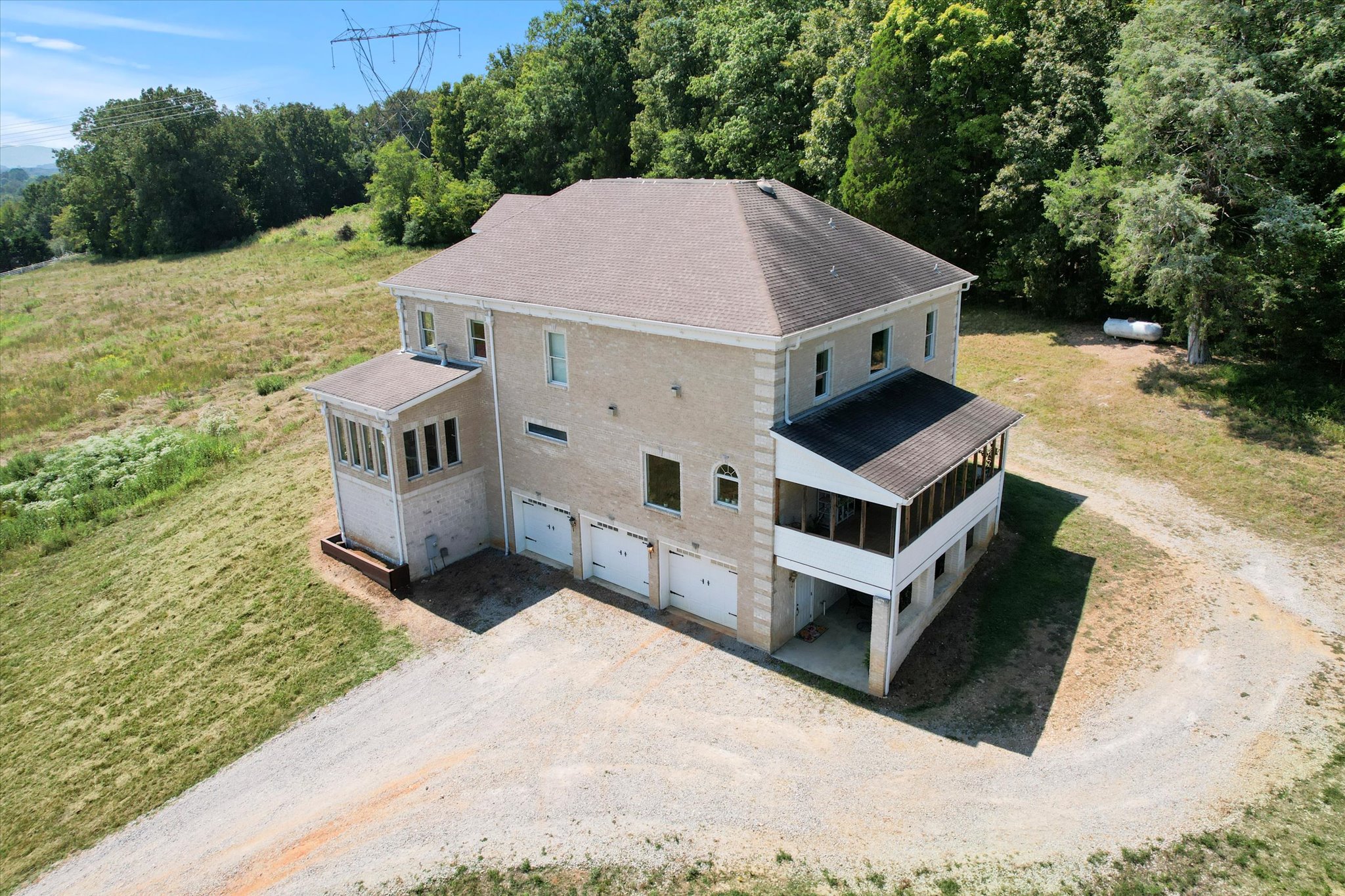 Drone View Garage Side