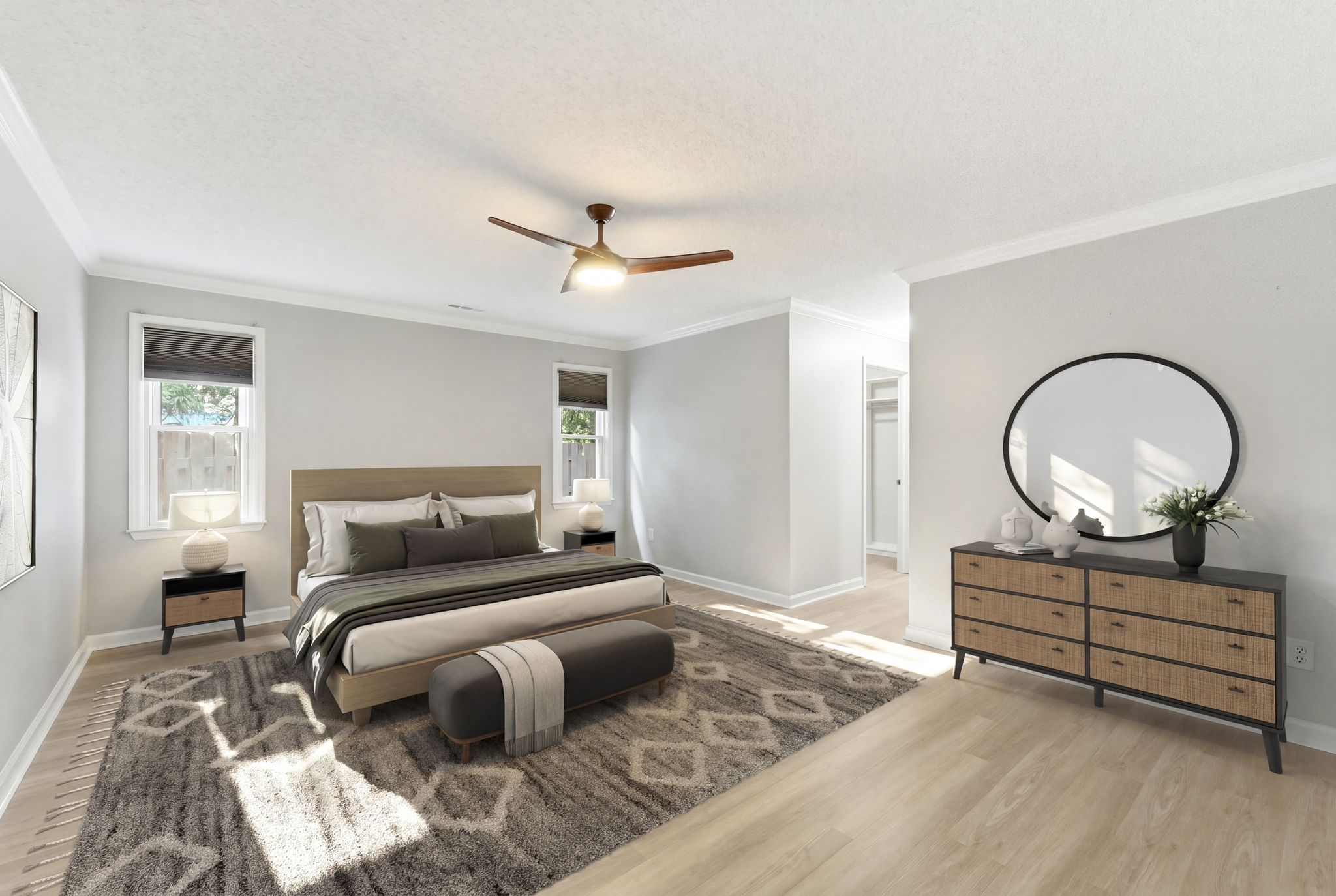 Massive, isolated primary suite for maximum privacy and relaxation.