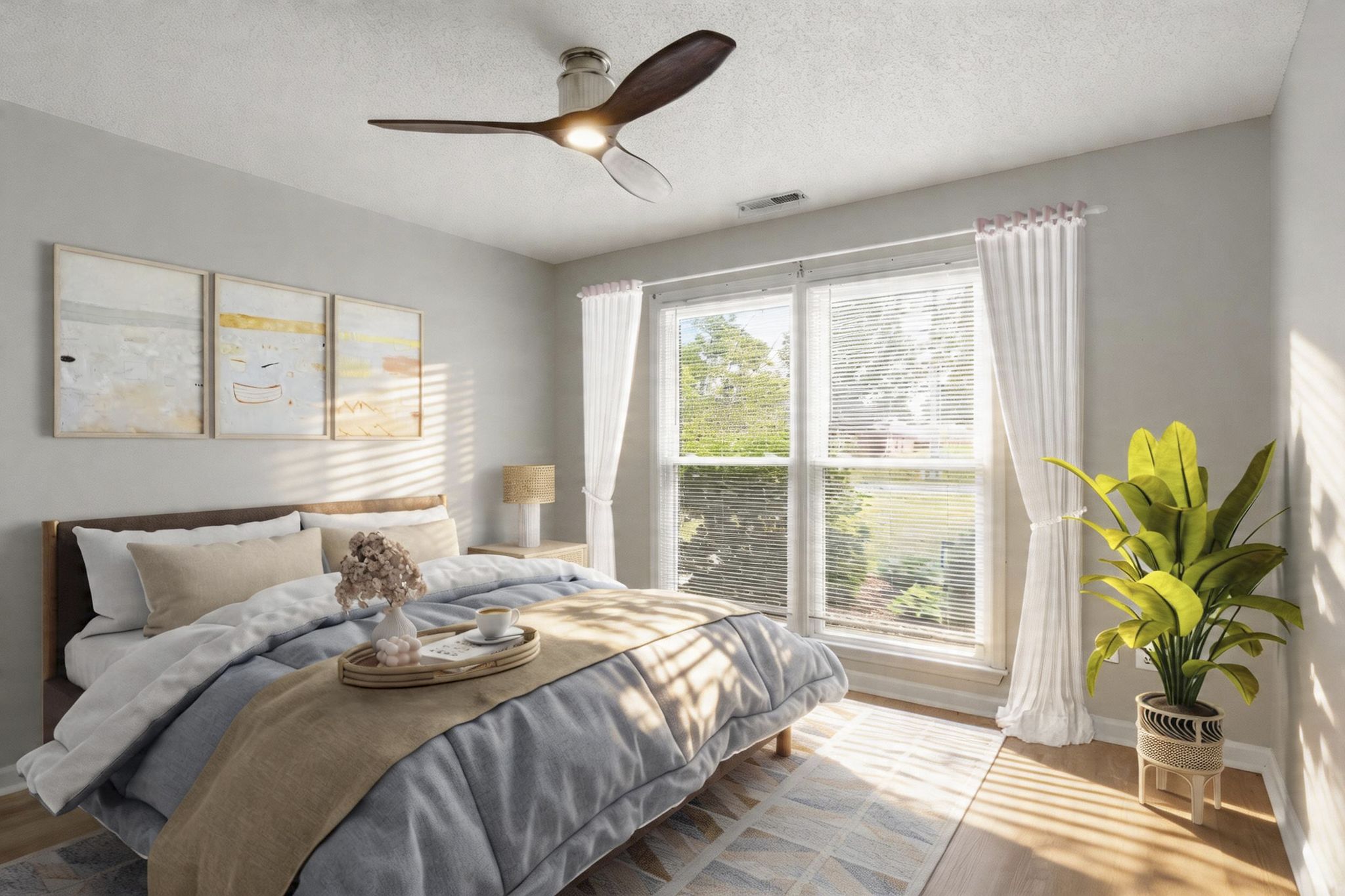 Expansive layout encompassing 2,715 square feet with new flooring and open living spaces.