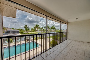 Upstairs lanai at 4315 SE 5th Ave #E Cape Coral
