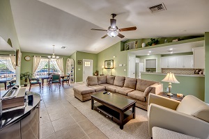 Cape Coral Pool Home for Sale Living Room