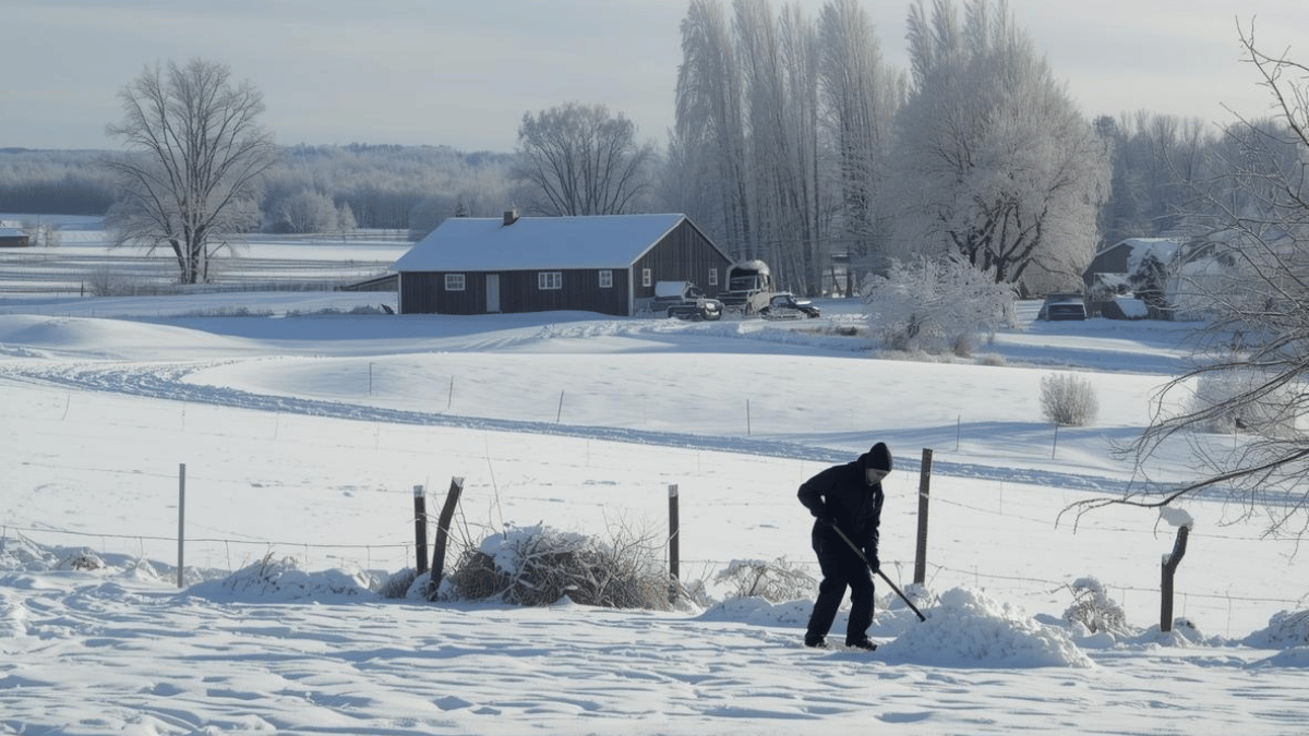 Winter landscape of rural living in 100 Mile House, depicting lifestyle and community surroundings in the Cariboo region