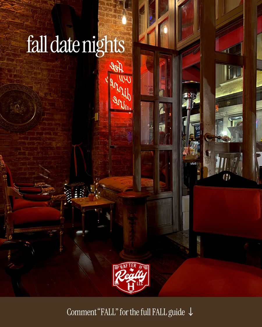 Cozy fall date night spot near Mansfield, TX with warm lighting