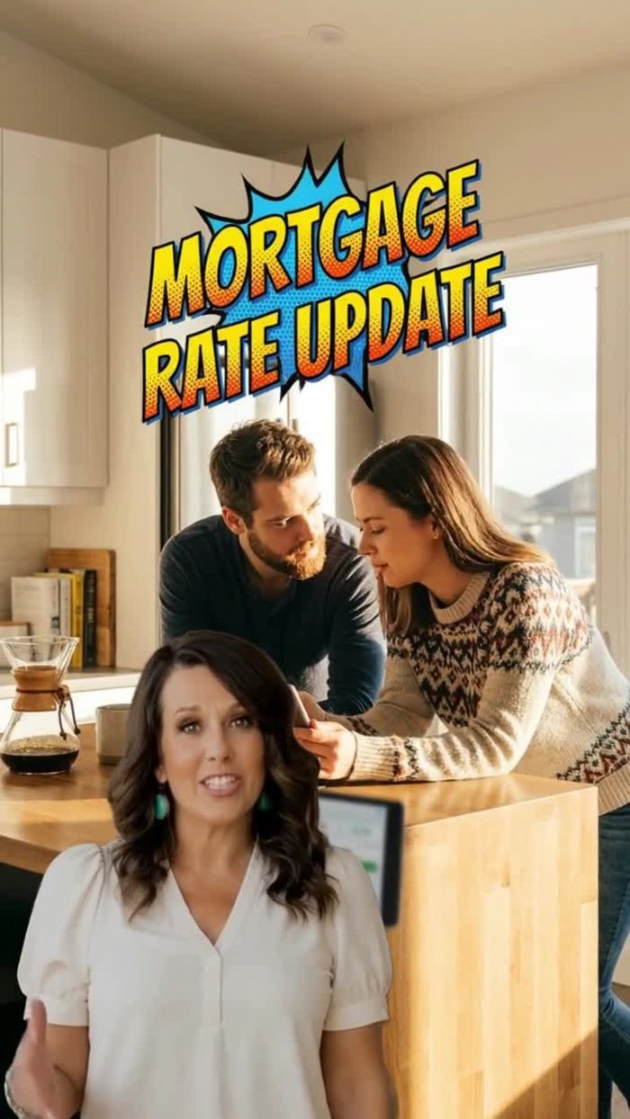 Mortgage rate update graphic featuring Carlee Howard, Rafter H Realty