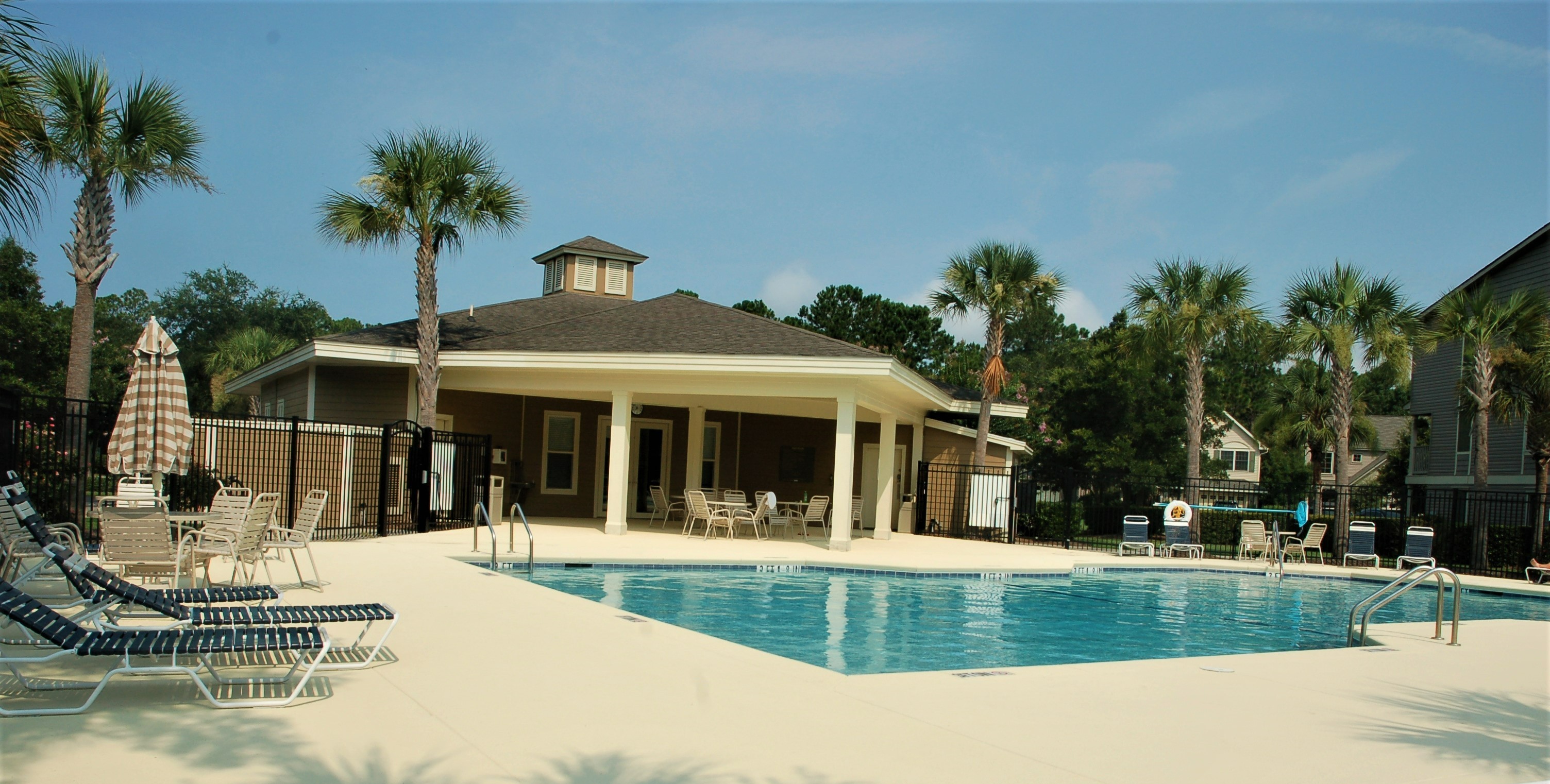 Community swimming pool in the Allenwood gated community on Hilton Head Island