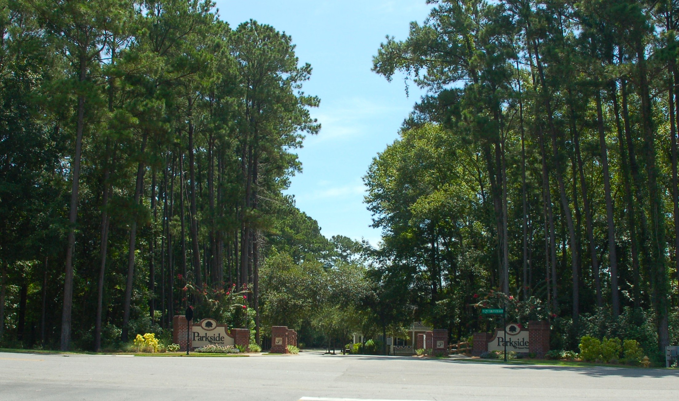 Parkside at Baynard Park street view, the ungated sister community across the street in Bluffton, SC