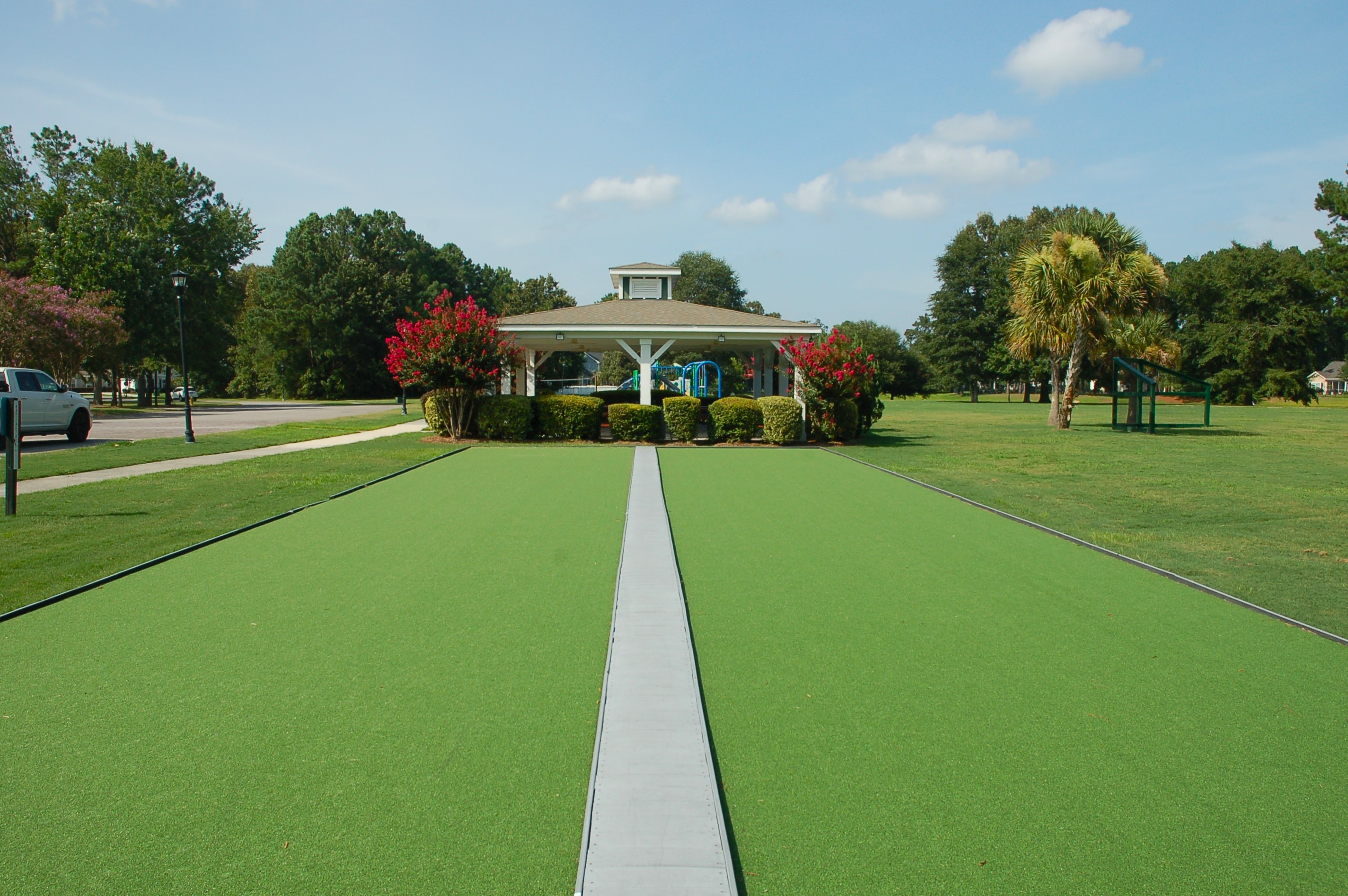 Bocce ball court in Lawton Station, Bluffton, SC