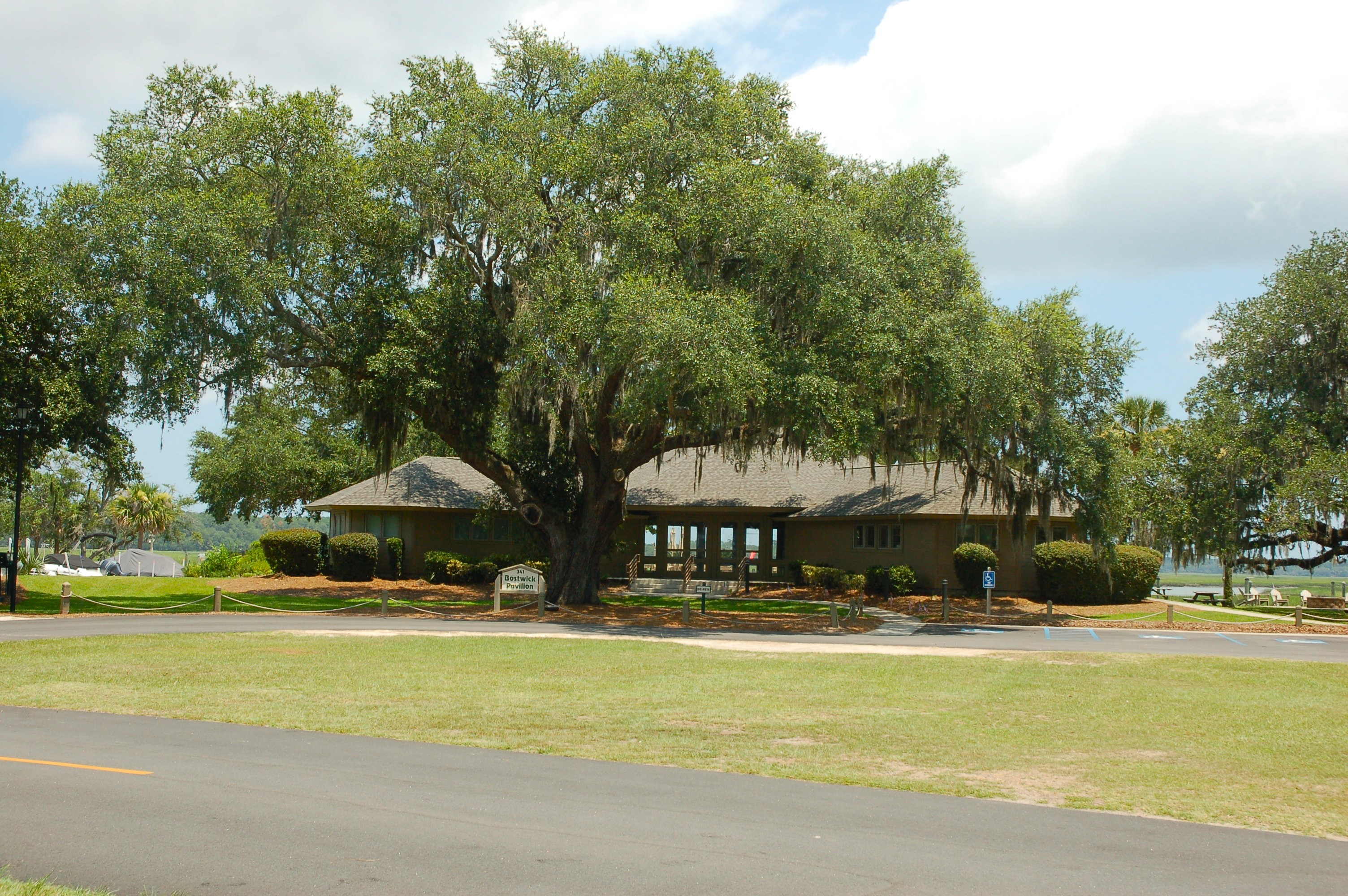 Bostwick Pavilion waterfront gathering area at Moss Creek, Hilton Head Island area SC