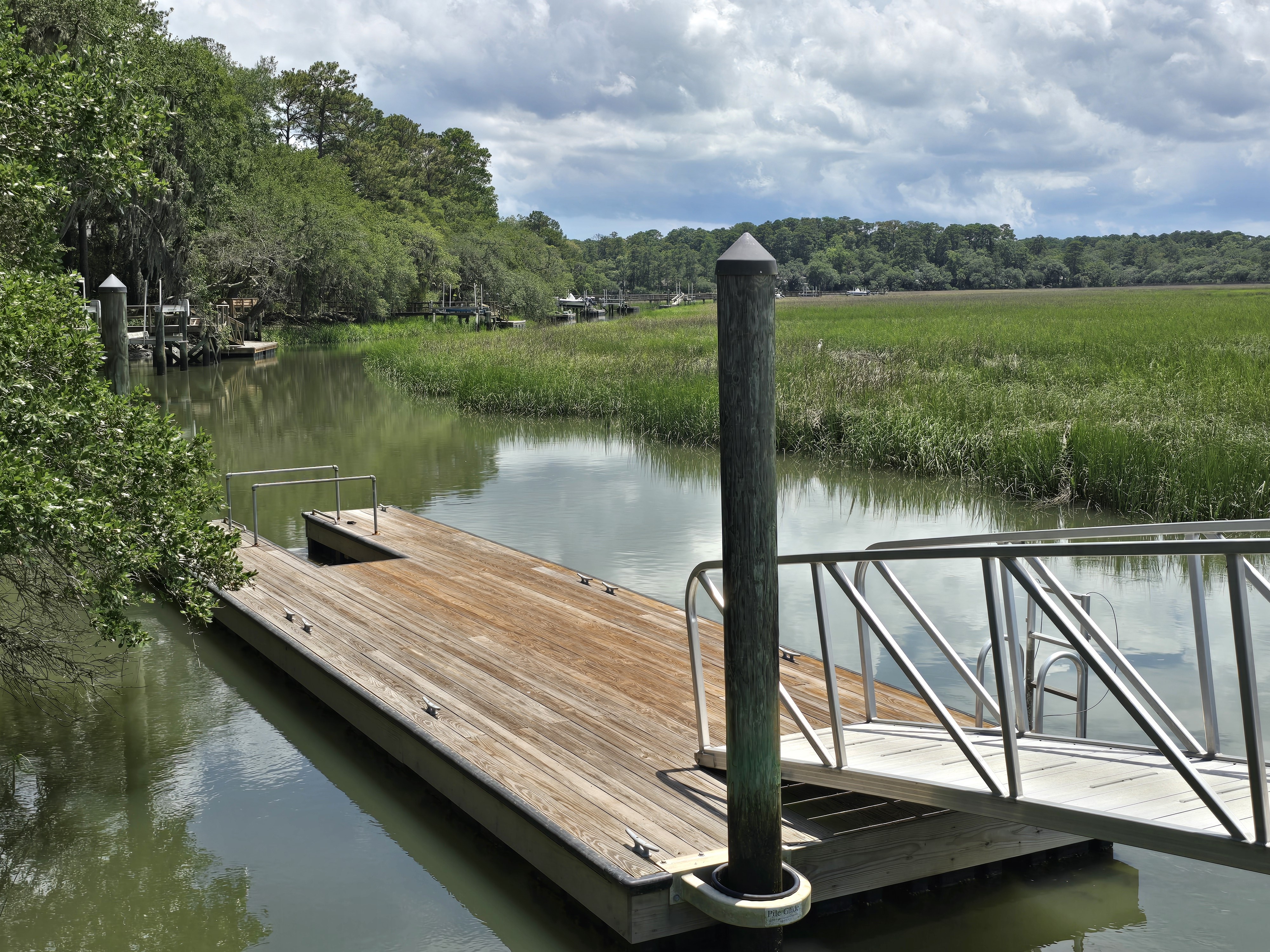 Community kayak launch dock on Callawassie Island, Okatie SC