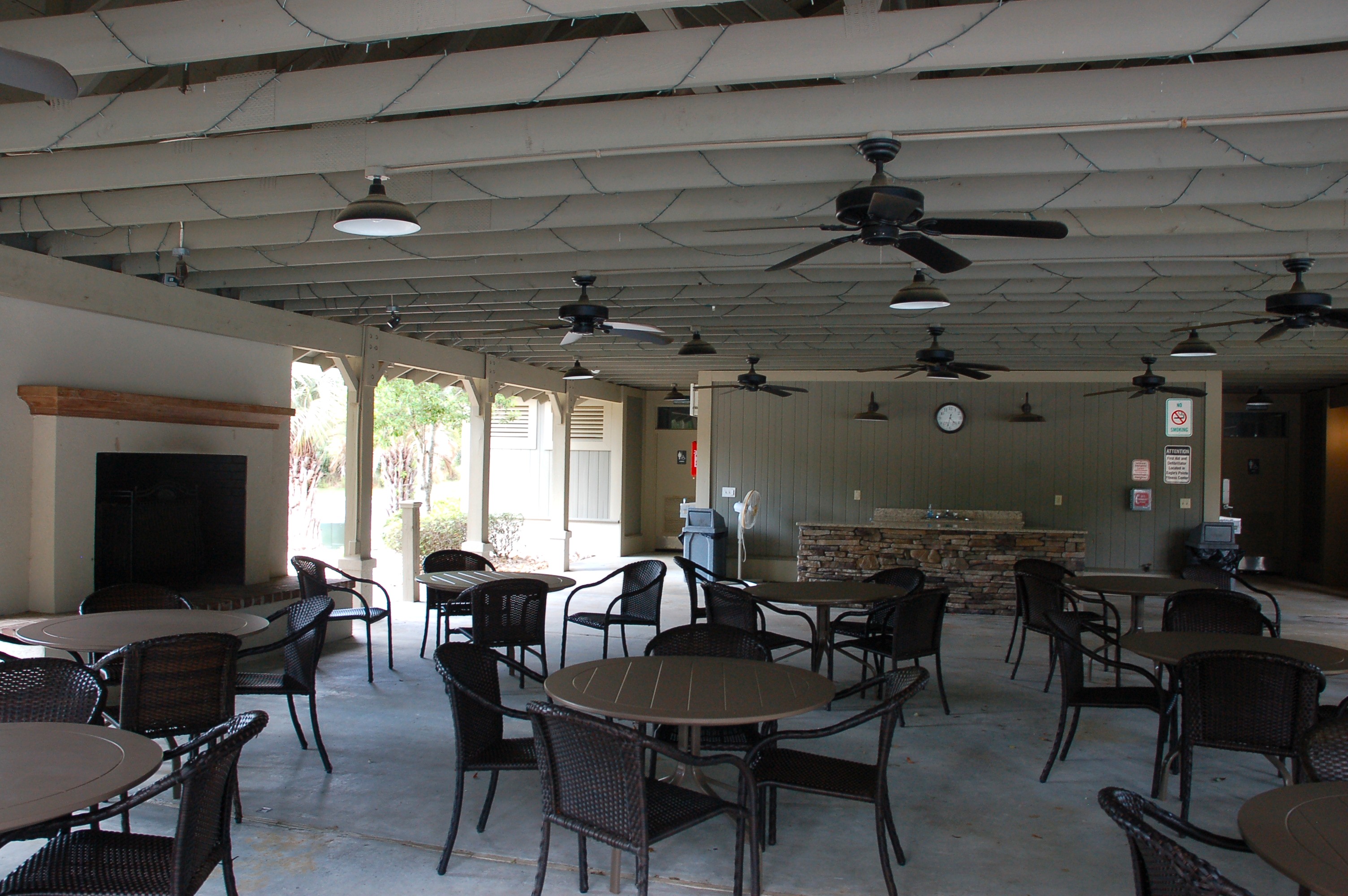 Community gathering area at Eagle's Pointe in Bluffton, SC