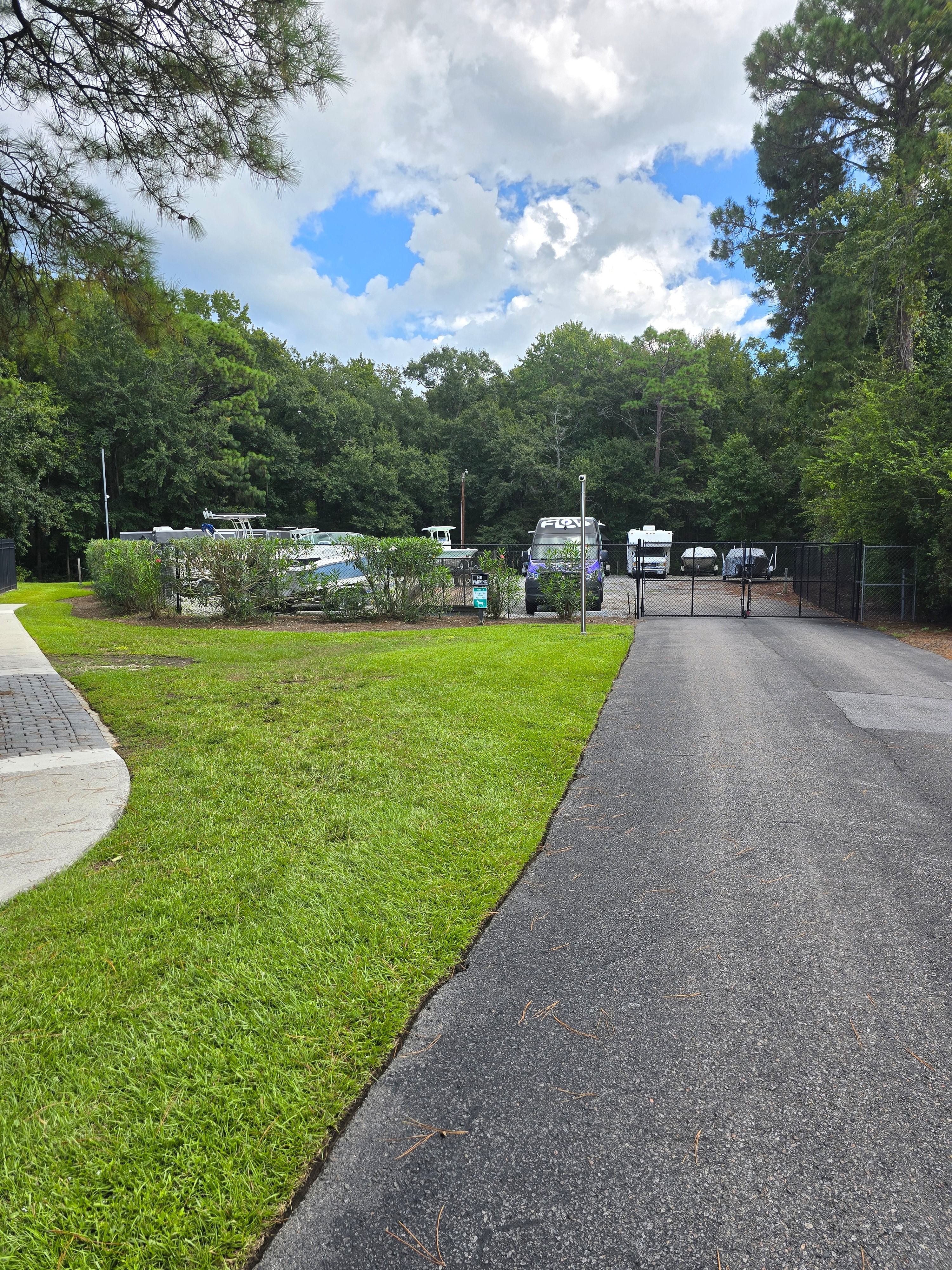 Boat and RV storage lot in the Fernlakes neighborhood of Bluffton, SC