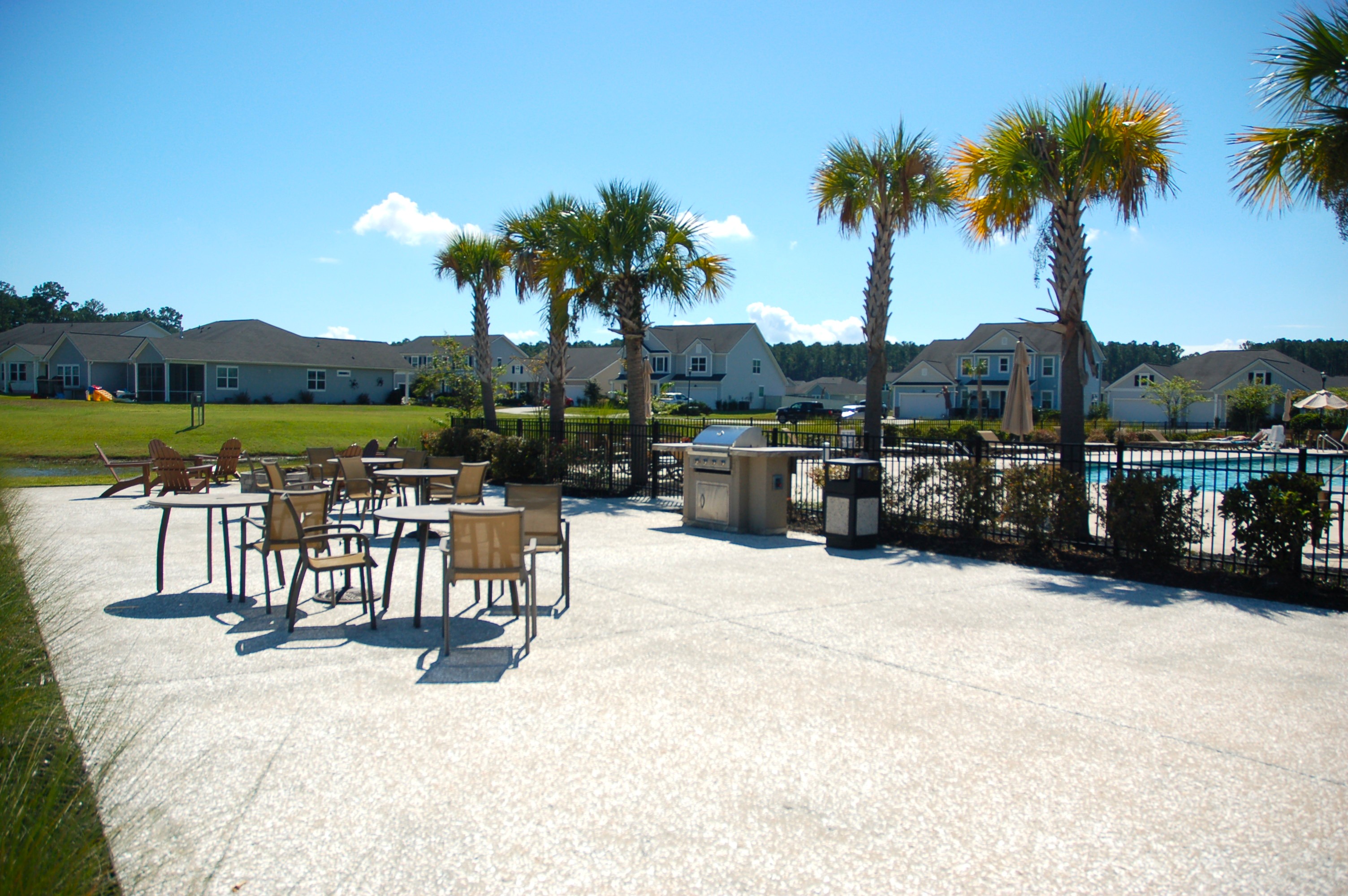 Community grilling area at Lakes at New Riverside in Bluffton SC