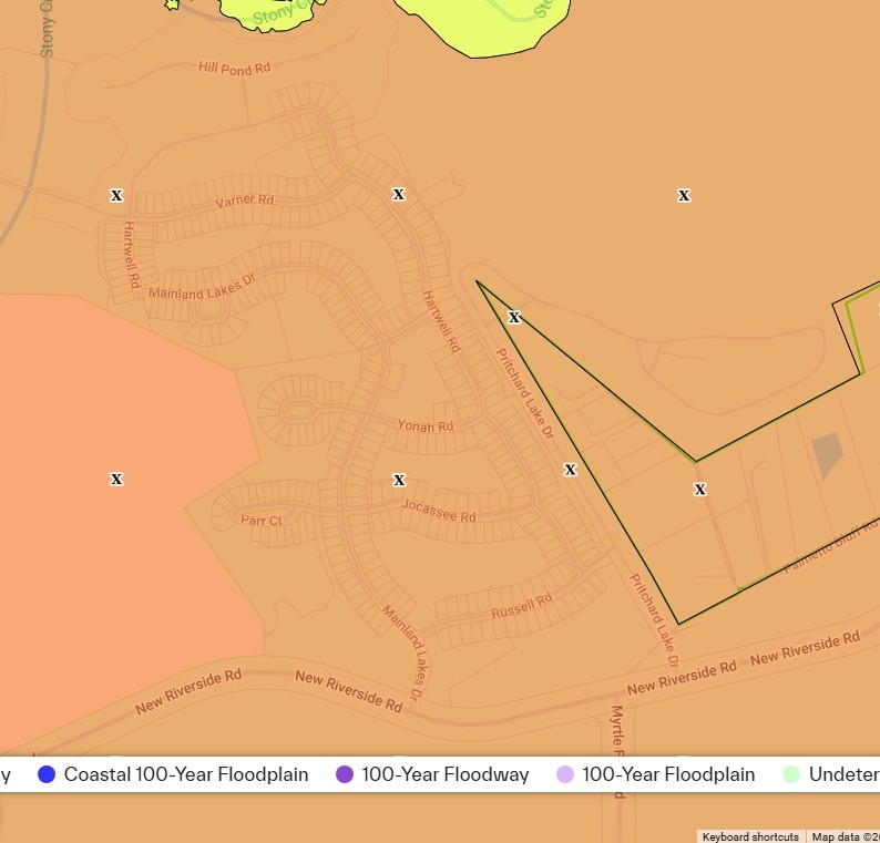 FEMA flood zone map for Lakes at New Riverside in Bluffton SC as of October 3, 2026