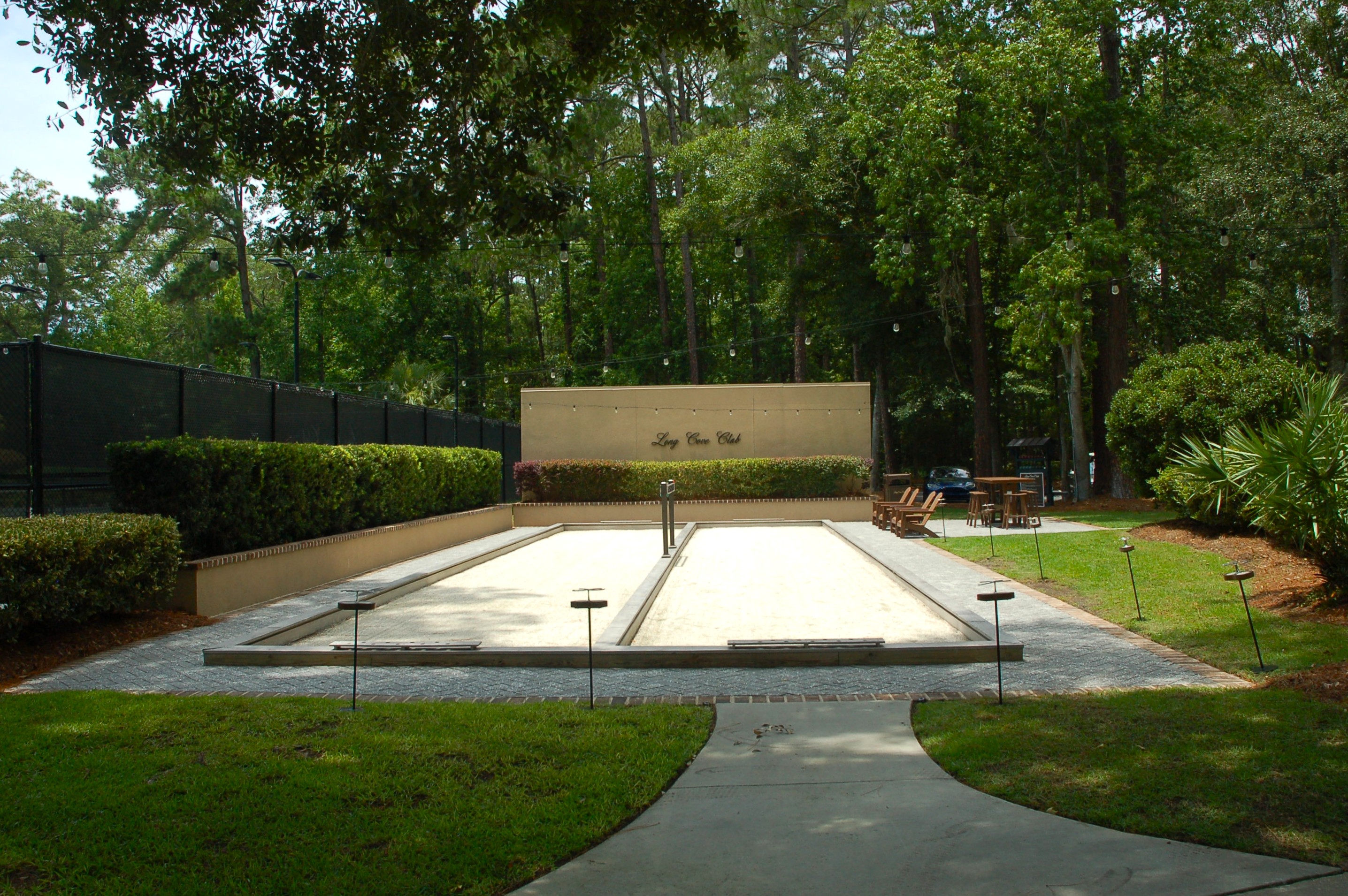 Bocce ball courts at Long Cove Club, Hilton Head Island SC