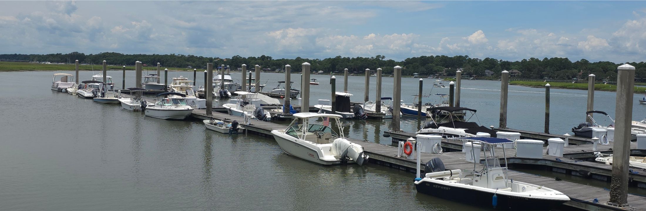 Long Cove Club marina off Broad Creek, Hilton Head Island SC