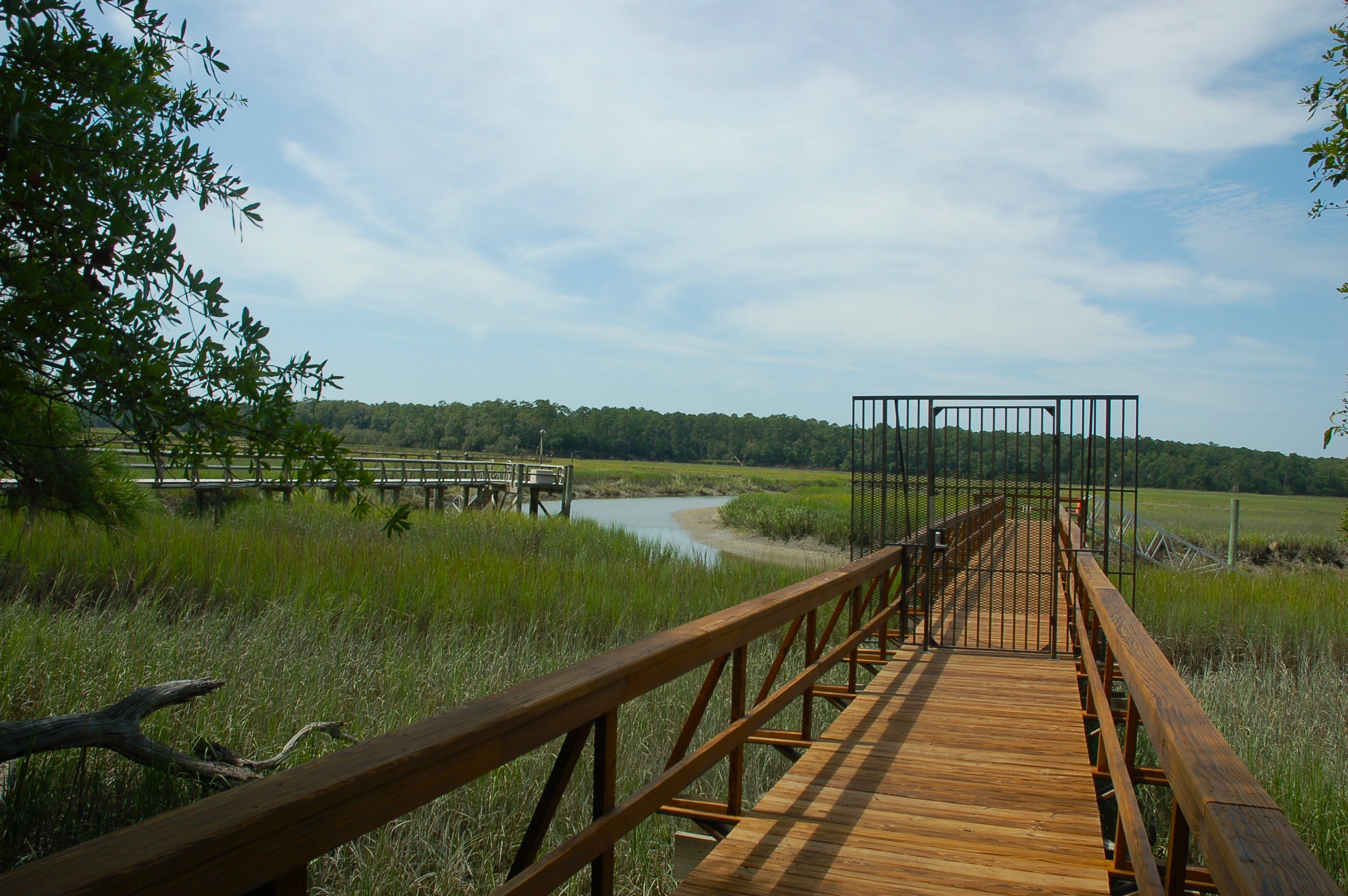 May River Plantation community dock at low tide in Bluffton, SC