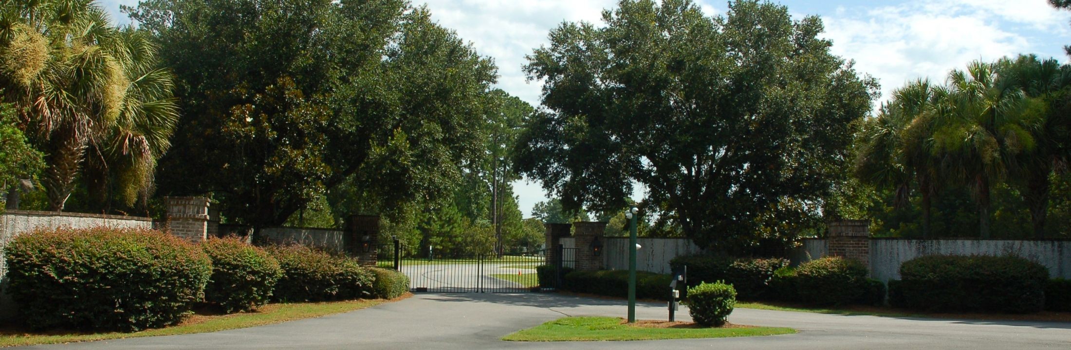 Gated entrance to May River Preserve in Bluffton, SC