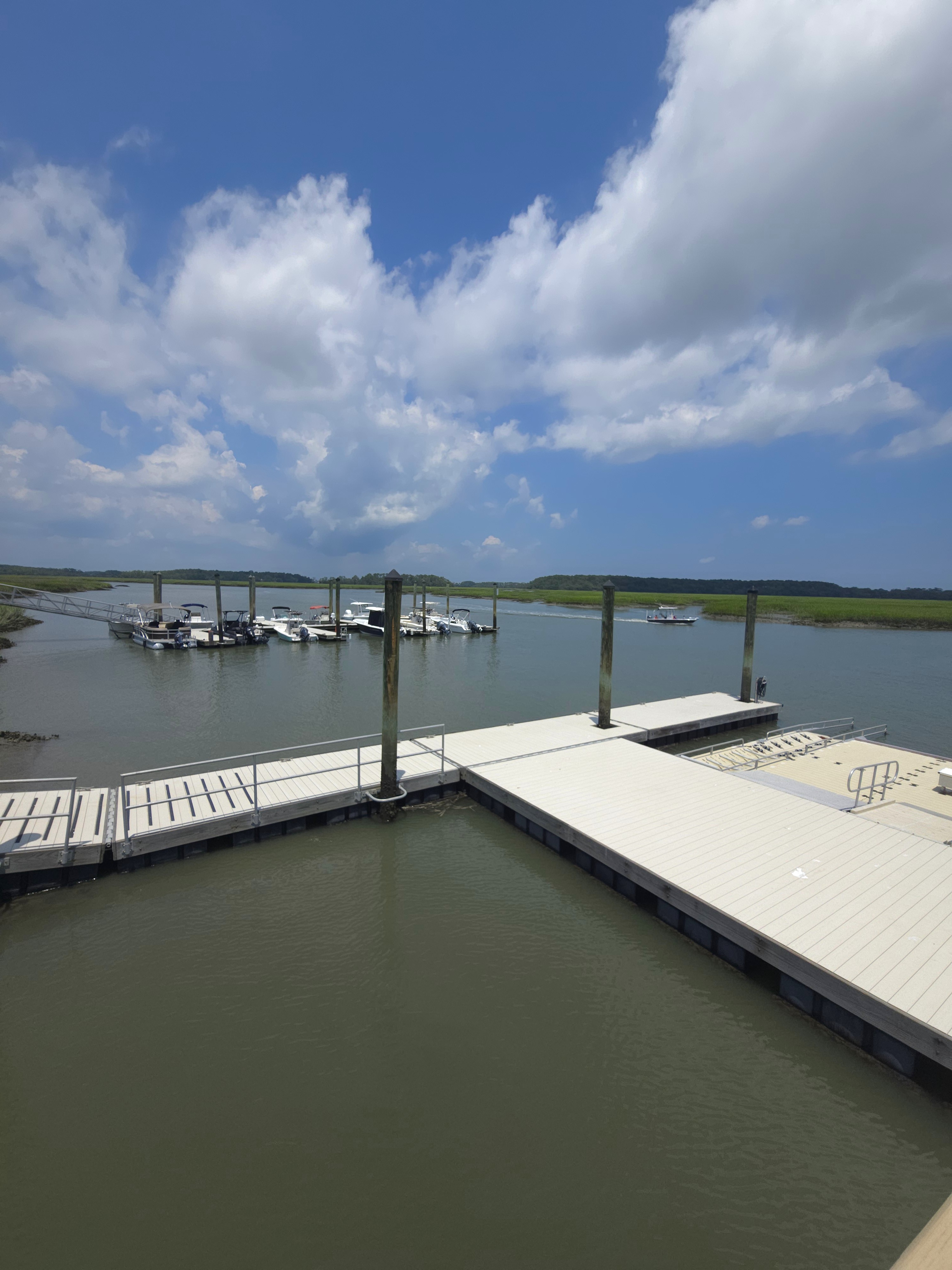 Moss Creek marina slips on the Intracoastal Waterway, Hilton Head Island area SC