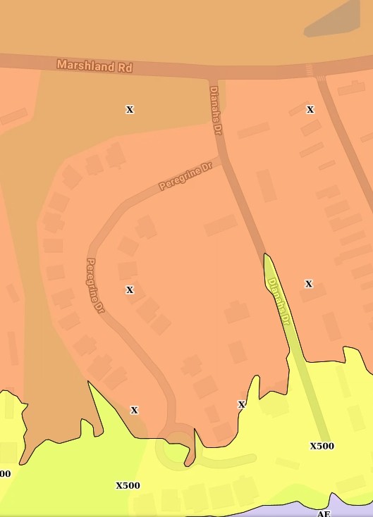 FEMA flood zone map for Peregrine Pointe, Hilton Head Island, SC