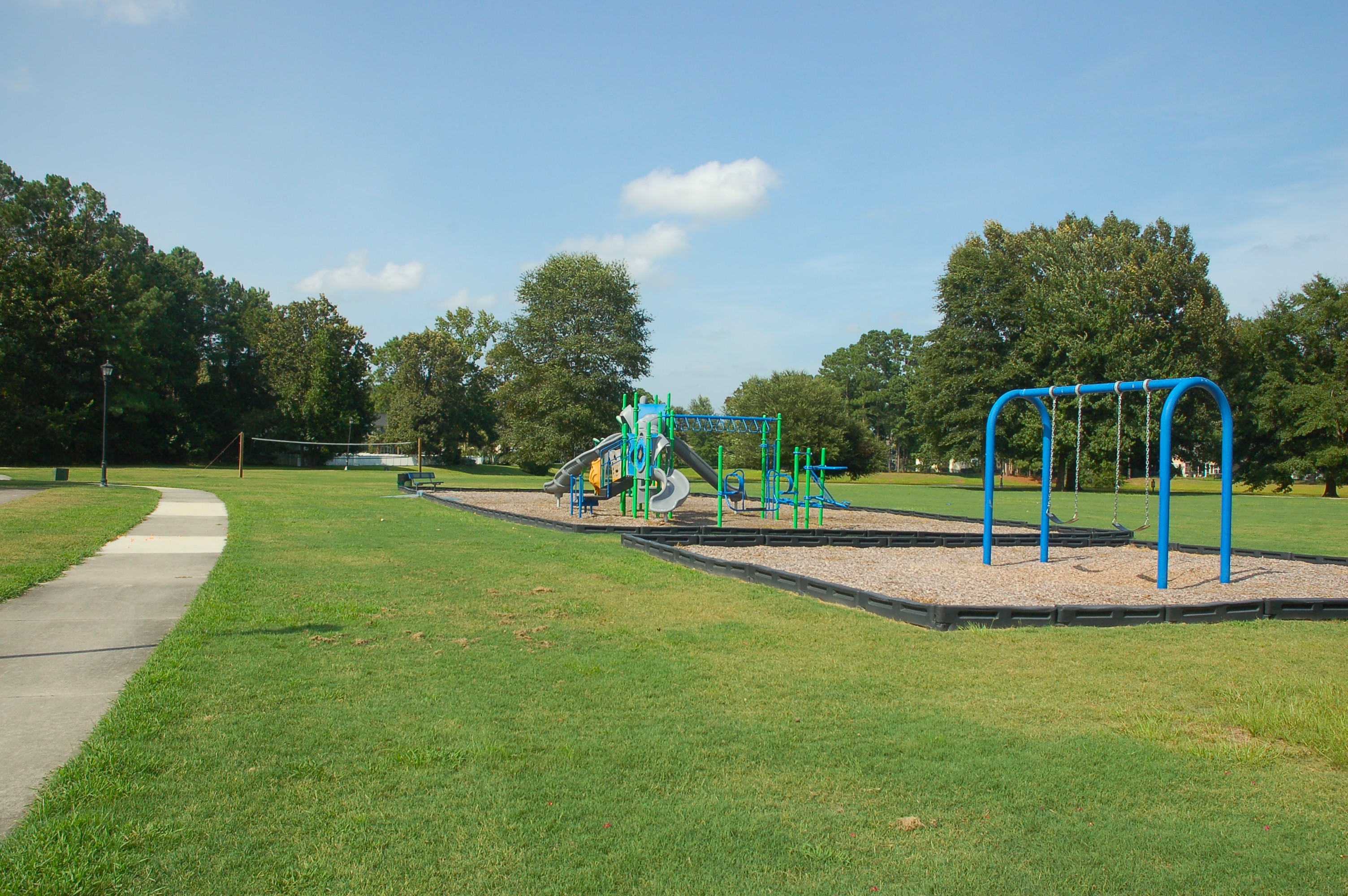 Lawton Station playground and volleyball court in Bluffton, SC