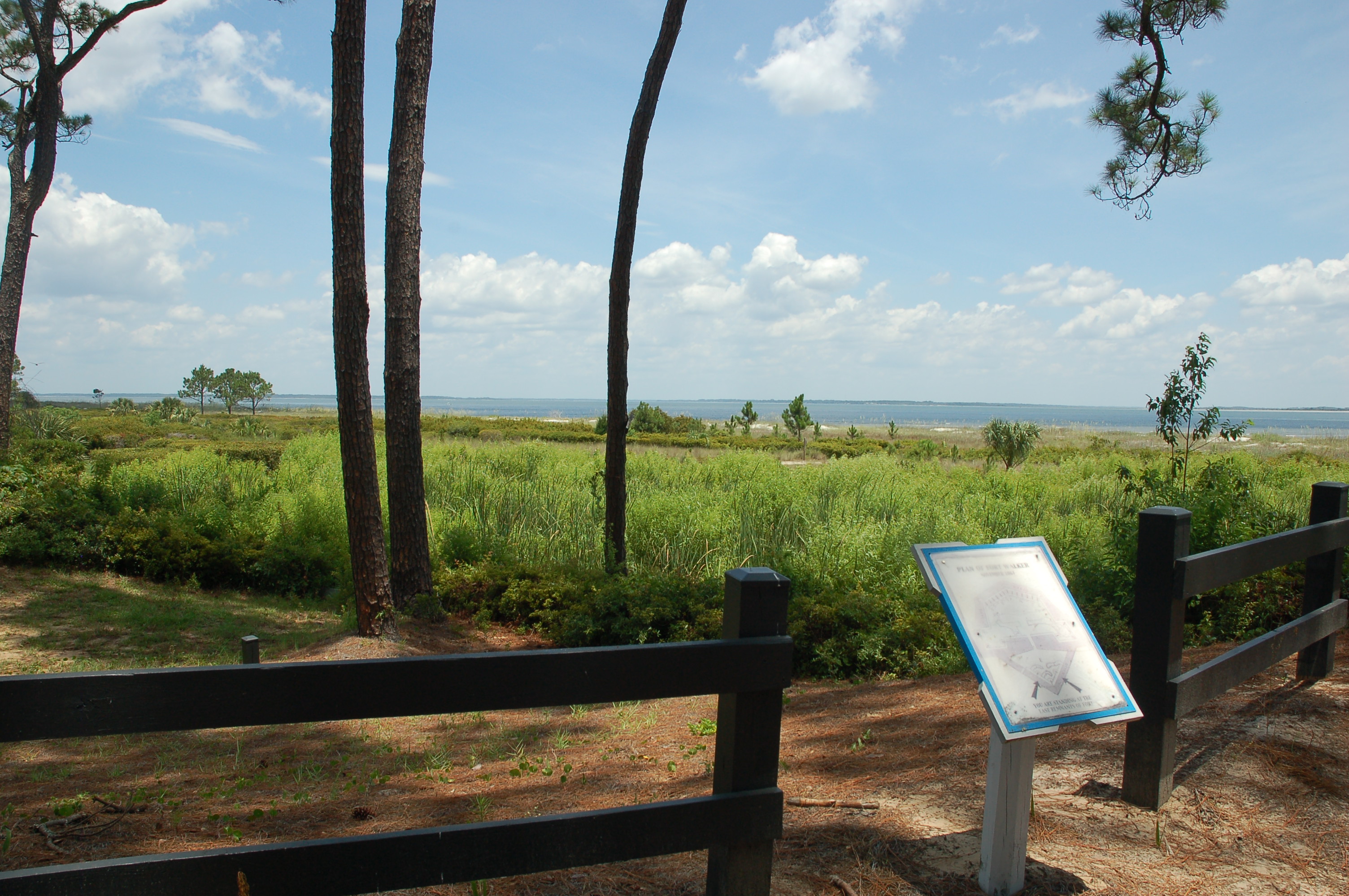 Plan of Fort Walker November 1861 - last remnants marker, Port Royal Plantation Hilton Head SC